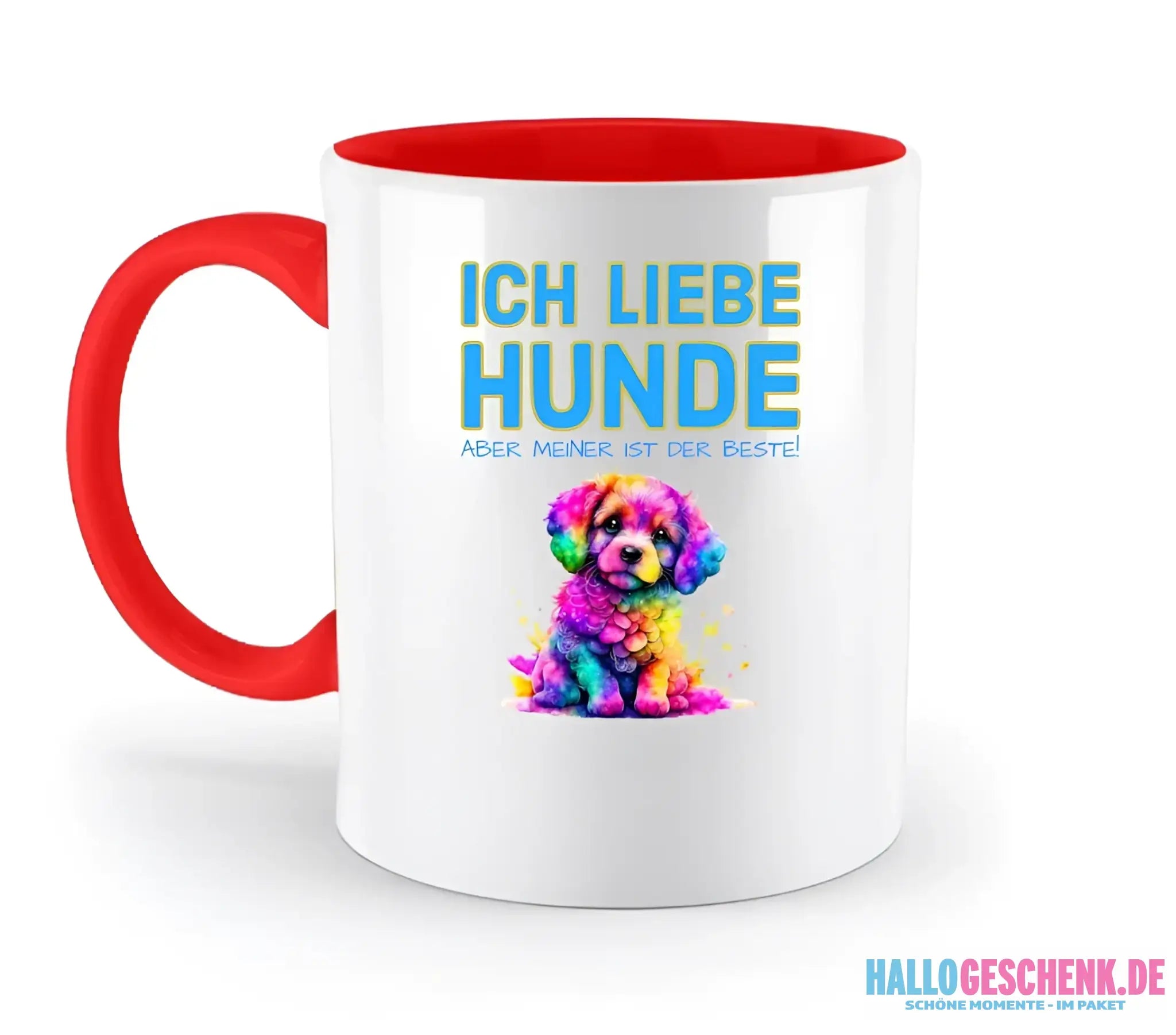 "WÄHLE DEN HUND" • zweifarbige Tasse • personalisiert