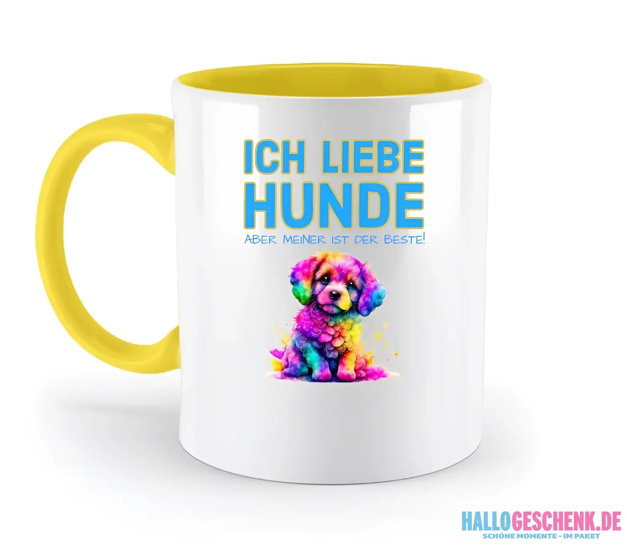 "WÄHLE DEN HUND" • zweifarbige Tasse • personalisiert