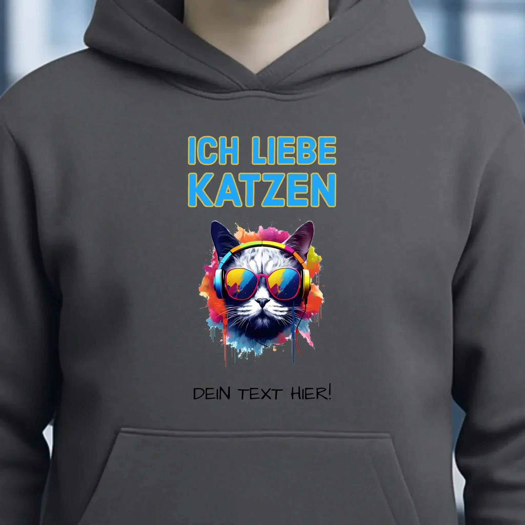 Wähle die Katze mit Motivauswahl + Text • Unisex Premium Hoodie XS-5XL aus Bio-Baumwolle für Damen & Herren • Exklusivdesign • personalisiert