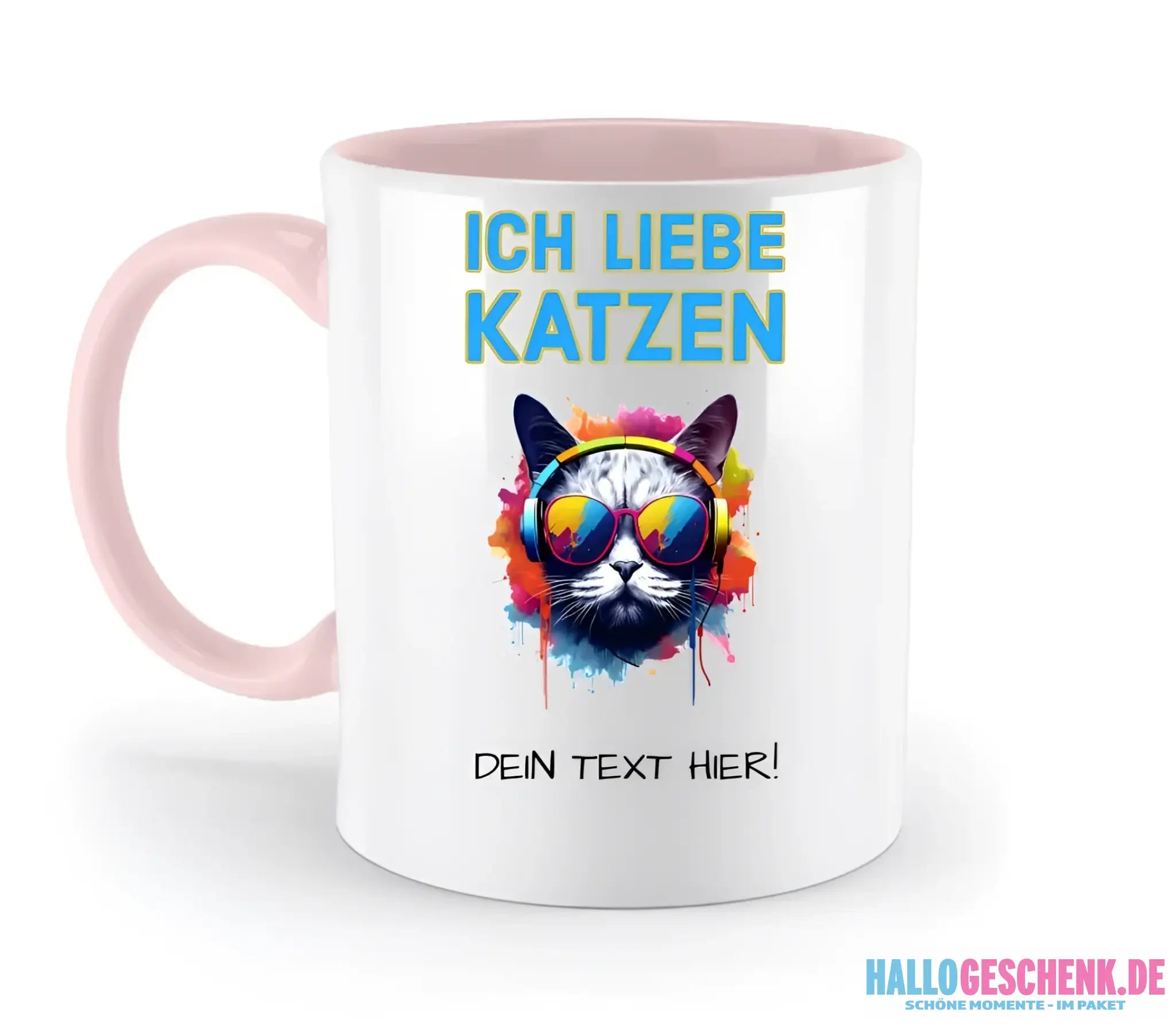 Wähle die Katze (mit Motivauswahl + Text) • zweifarbige Tasse • spülmaschinenfest • personalisiert - Customizer