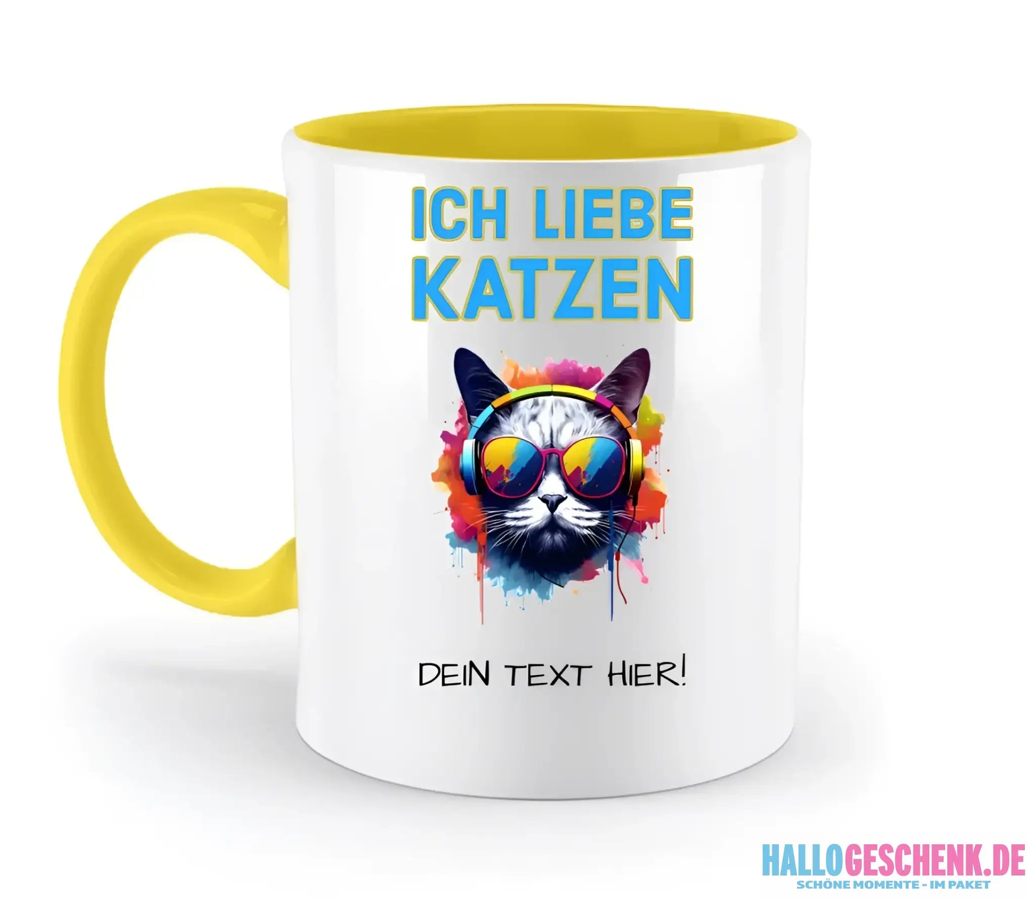 Wähle die Katze (mit Motivauswahl + Text) • zweifarbige Tasse • spülmaschinenfest • personalisiert - Customizer