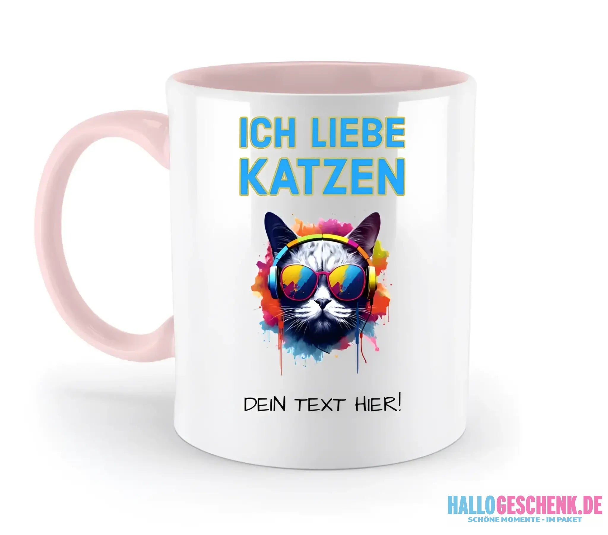 Wähle die Katze (mit Motivauswahl + Text) • zweifarbige Tasse • spülmaschinenfest • personalisiert - zweifarbige Tasse