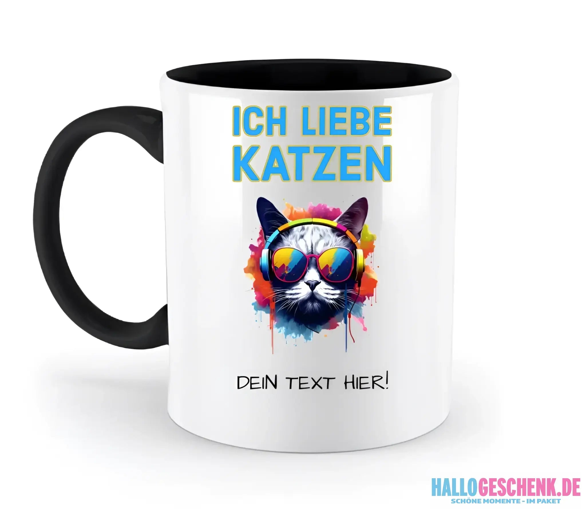 Wähle die Katze (mit Motivauswahl + Text) • zweifarbige Tasse • spülmaschinenfest • personalisiert - Customizer