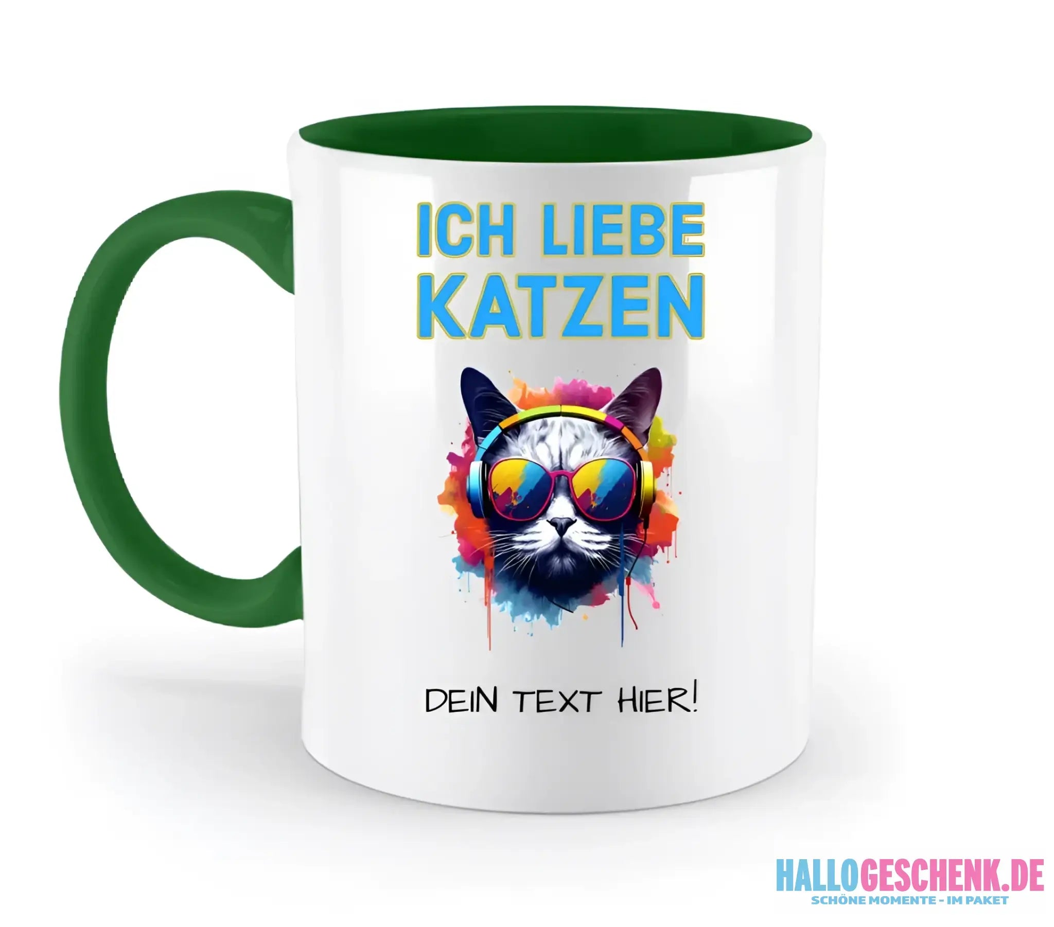 Wähle die Katze (mit Motivauswahl + Text) • zweifarbige Tasse • spülmaschinenfest • personalisiert - zweifarbige Tasse