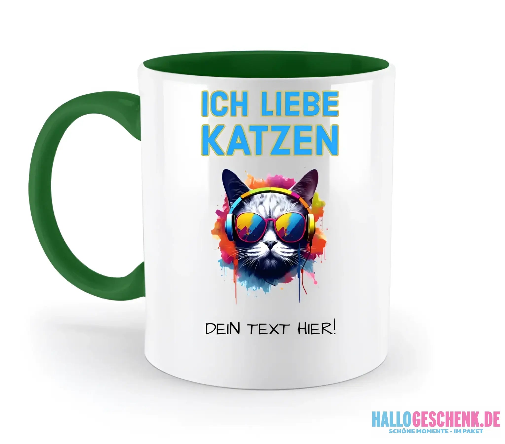 Wähle die Katze (mit Motivauswahl + Text) • zweifarbige Tasse • spülmaschinenfest • personalisiert - Customizer