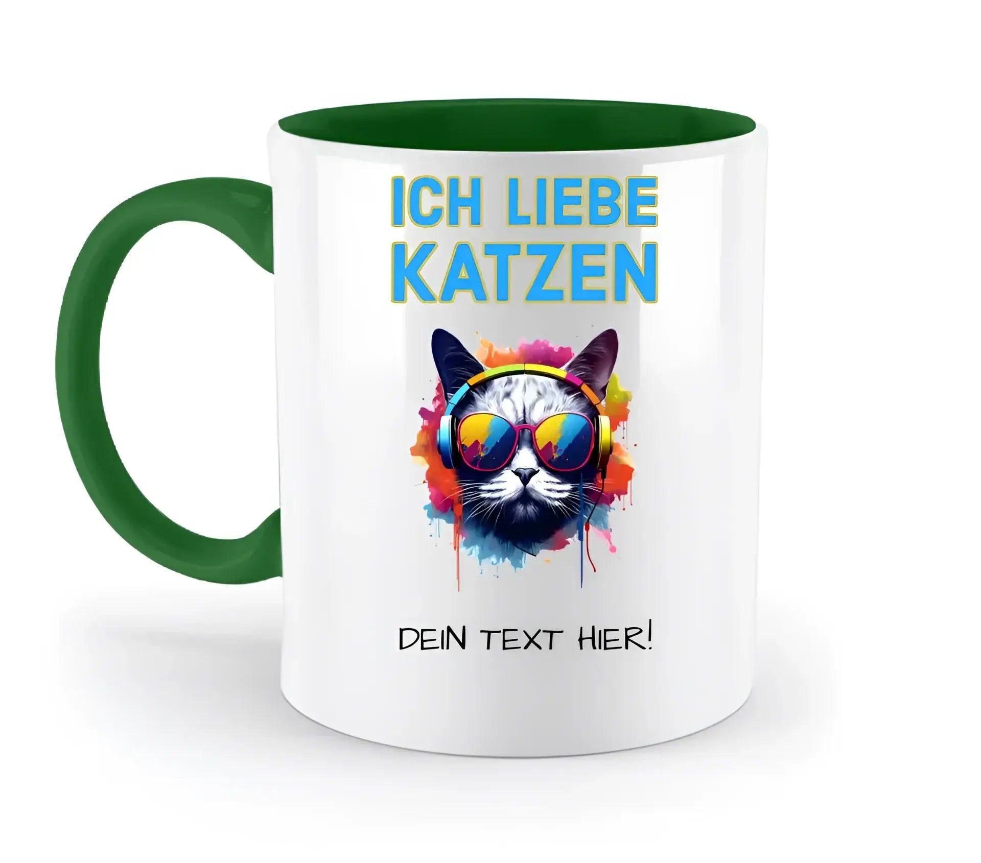 Wähle die Katze (mit Motivauswahl + Text) • zweifarbige Tasse • spülmaschinenfest • personalisiert - Customizer