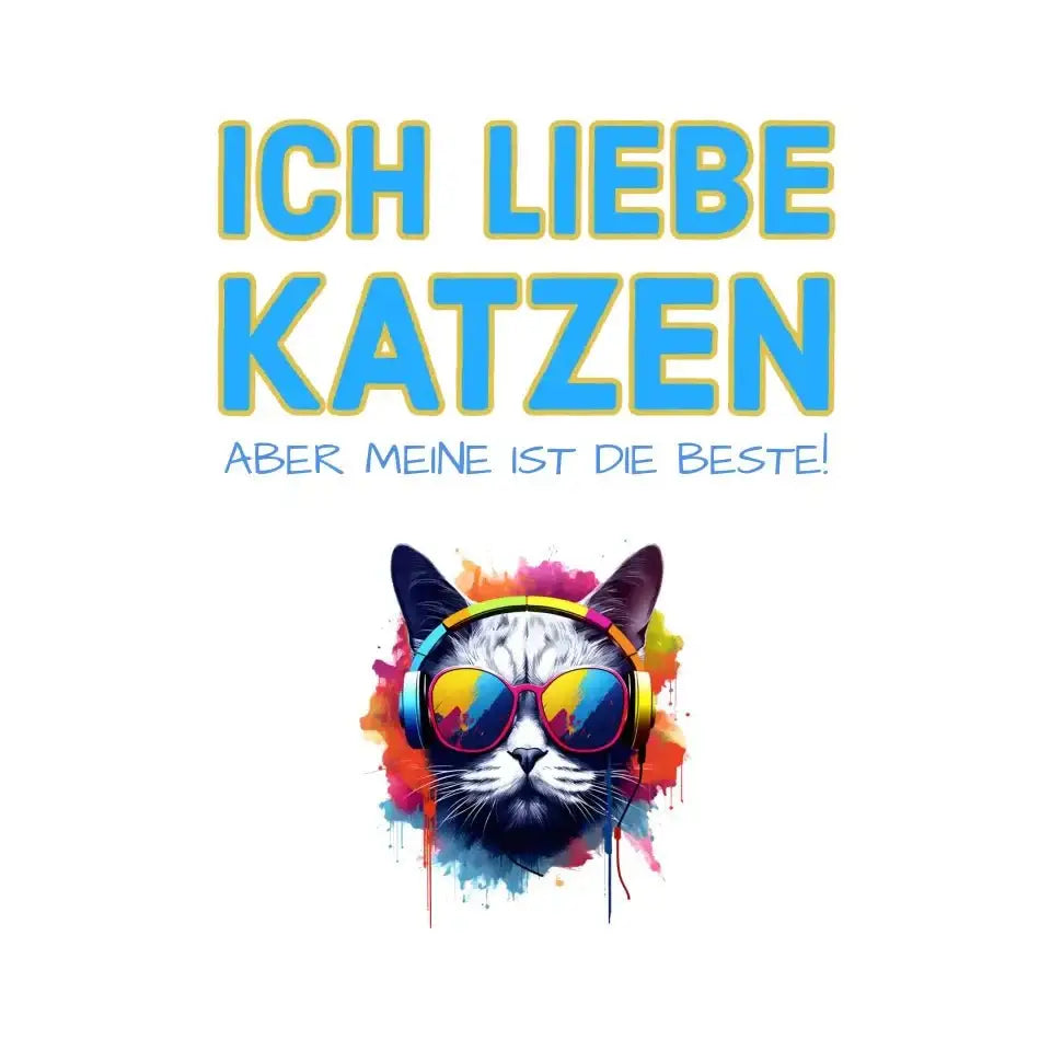 Wähle die Katze • STICKER 20x20 cm (Aufkleber) - White / OneSize / ausgestanzter Sticker 20x20 cm (Aufkleber)