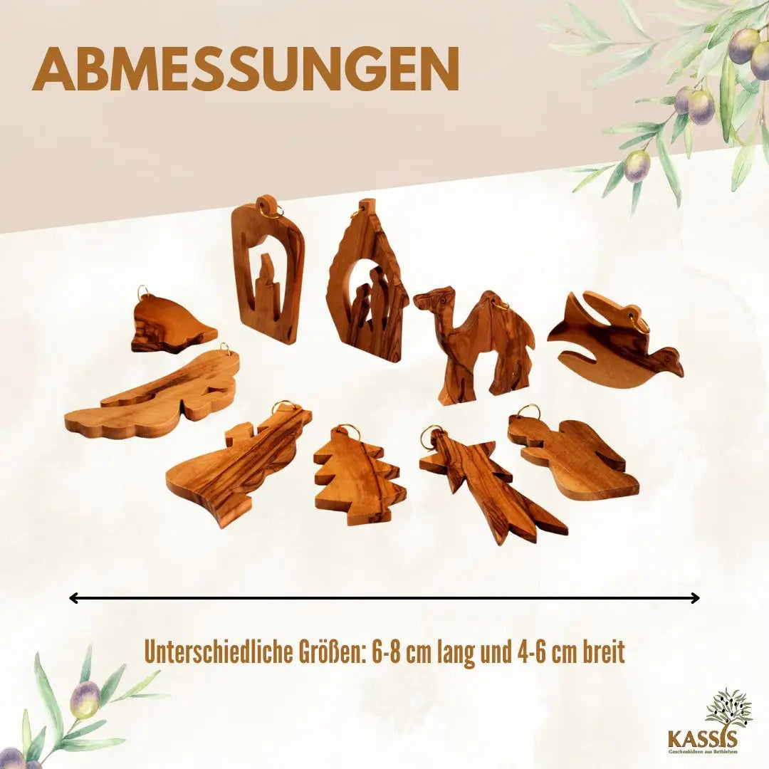 Weihnachtsdeko Baumschmuck Anhänger 10er Set - Weihnachtsdeko
