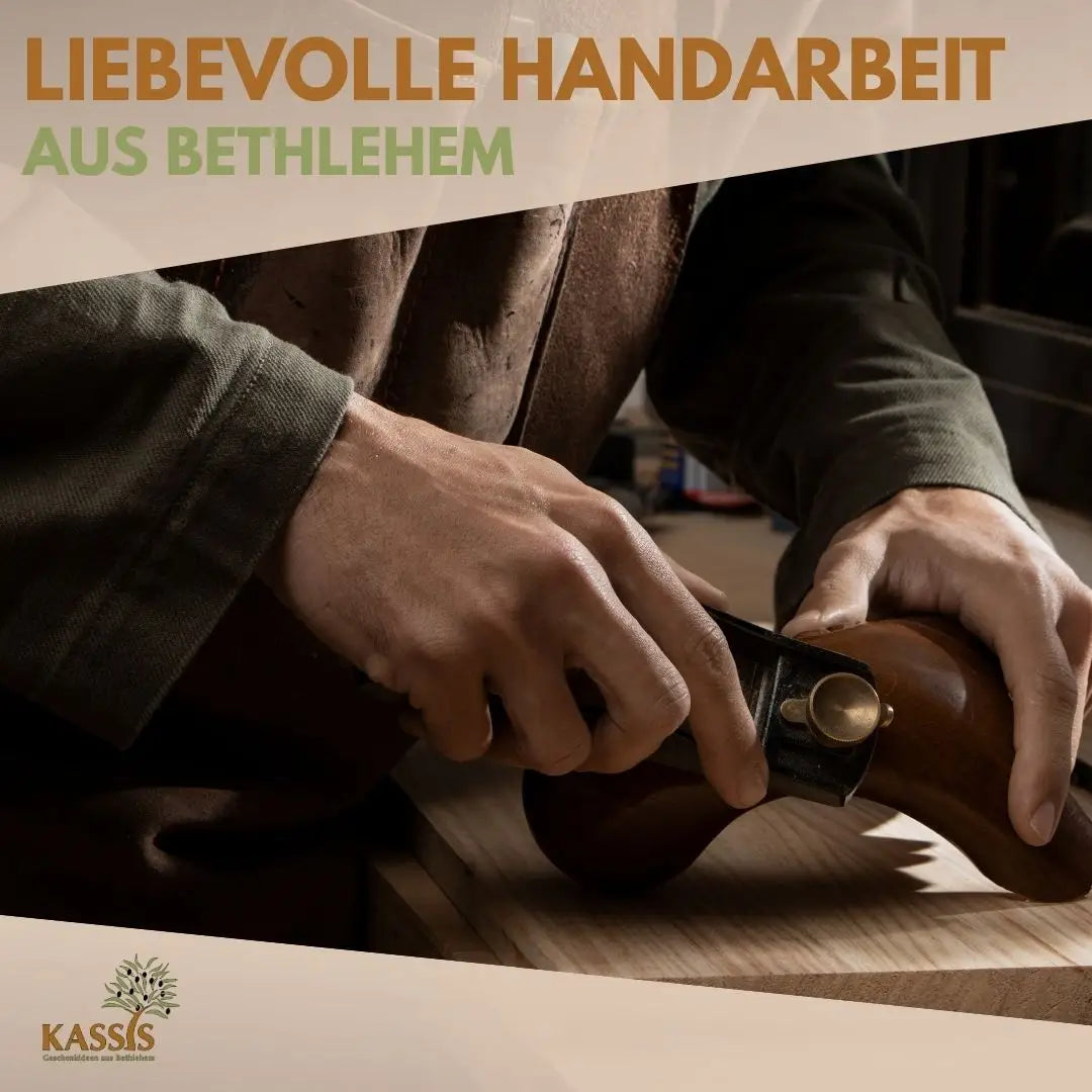 Weihnachtsdeko Baumschmuck Stern Anhänger aus Olivenholz - Weihnachtsdeko