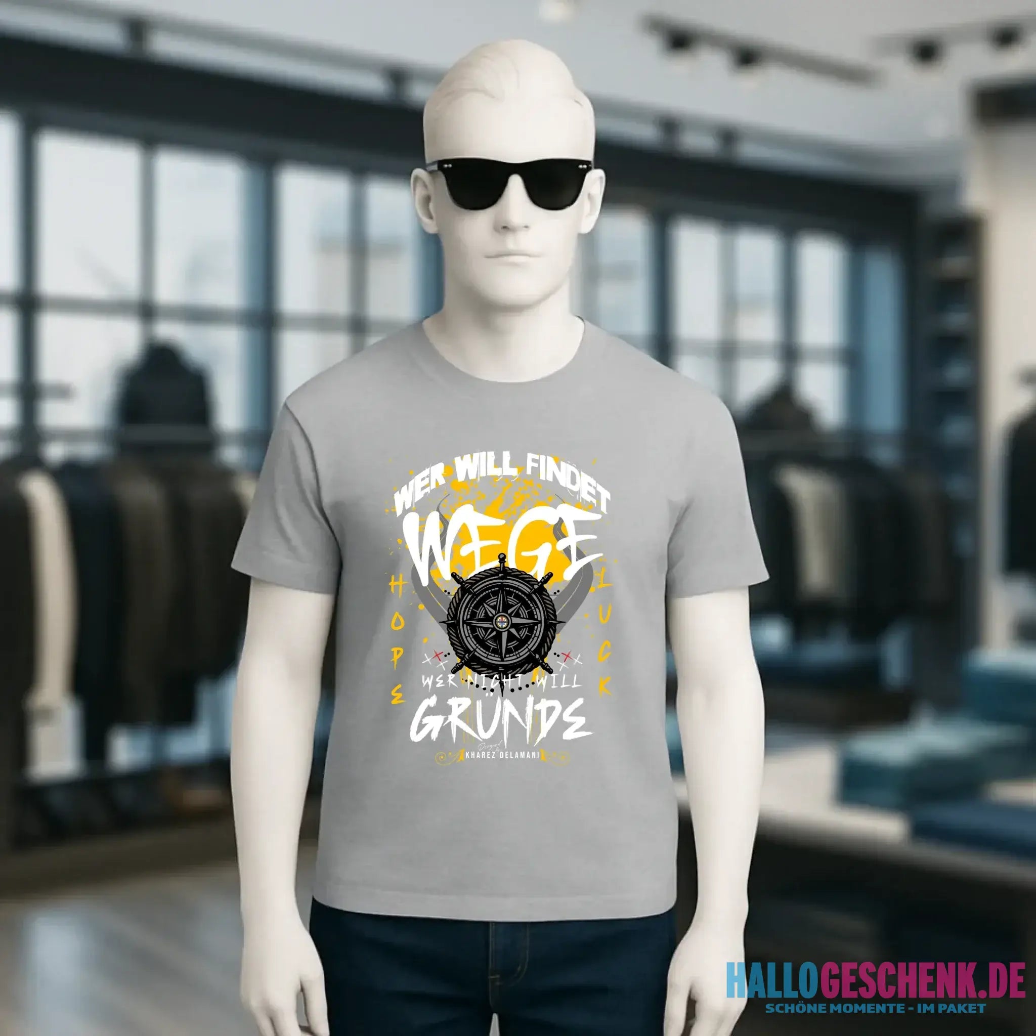 Wer will findet Wege • Unisex T-Shirt für Damen & Herren • Bio • personalisiert