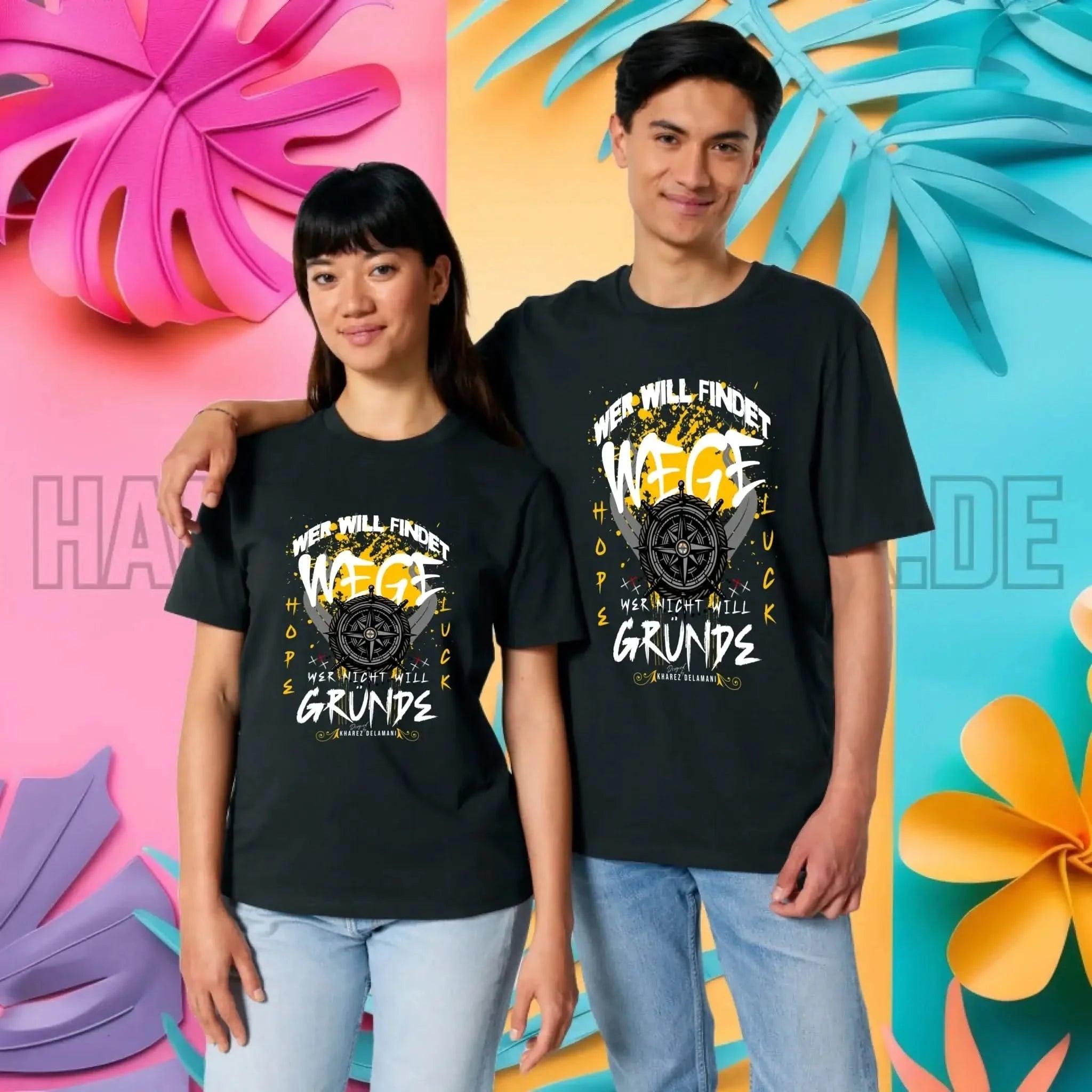 Wer will findet Wege • Unisex T-Shirt für Damen & Herren • Bio • personalisiert