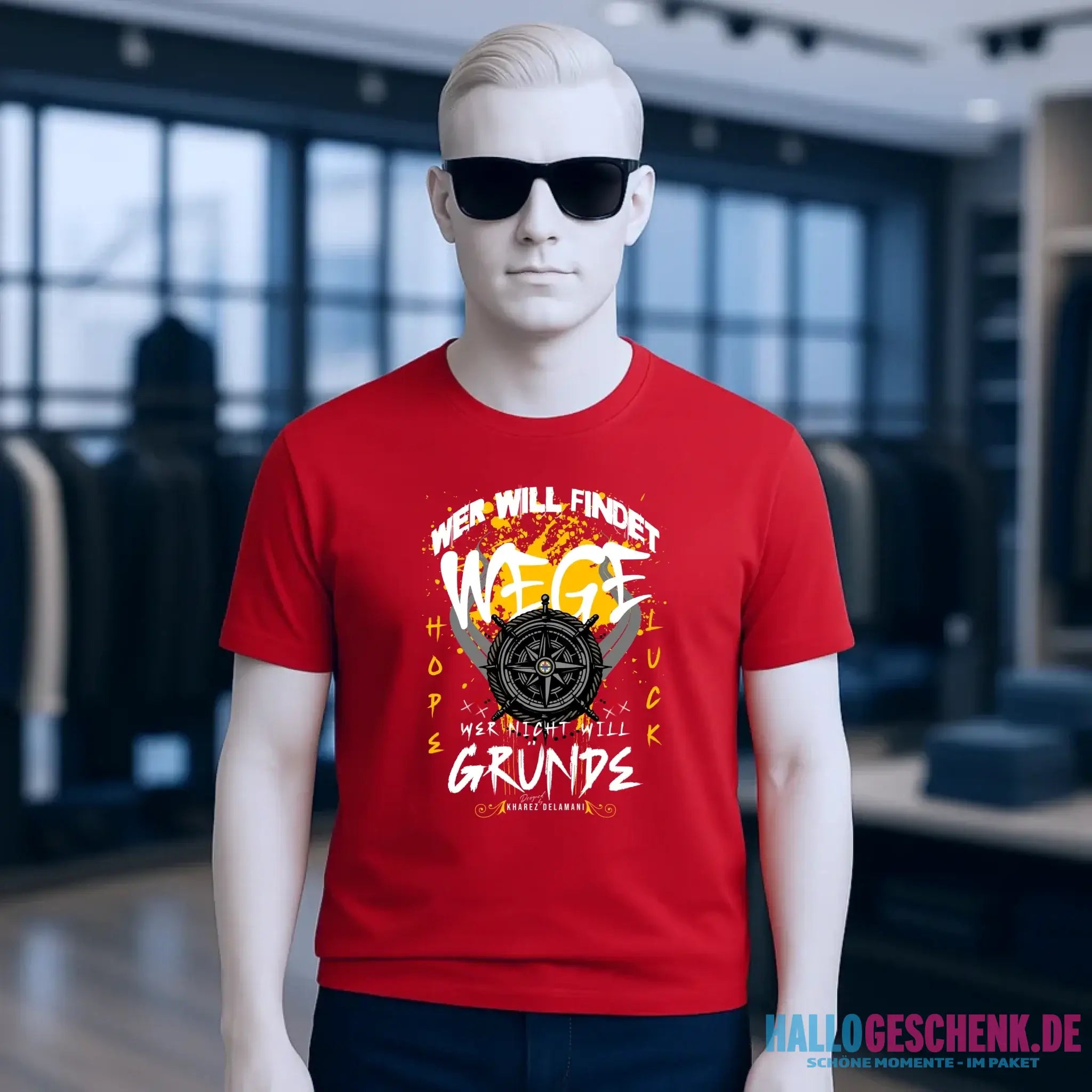 Wer will findet Wege • Unisex T-Shirt für Damen & Herren • Bio • personalisiert
