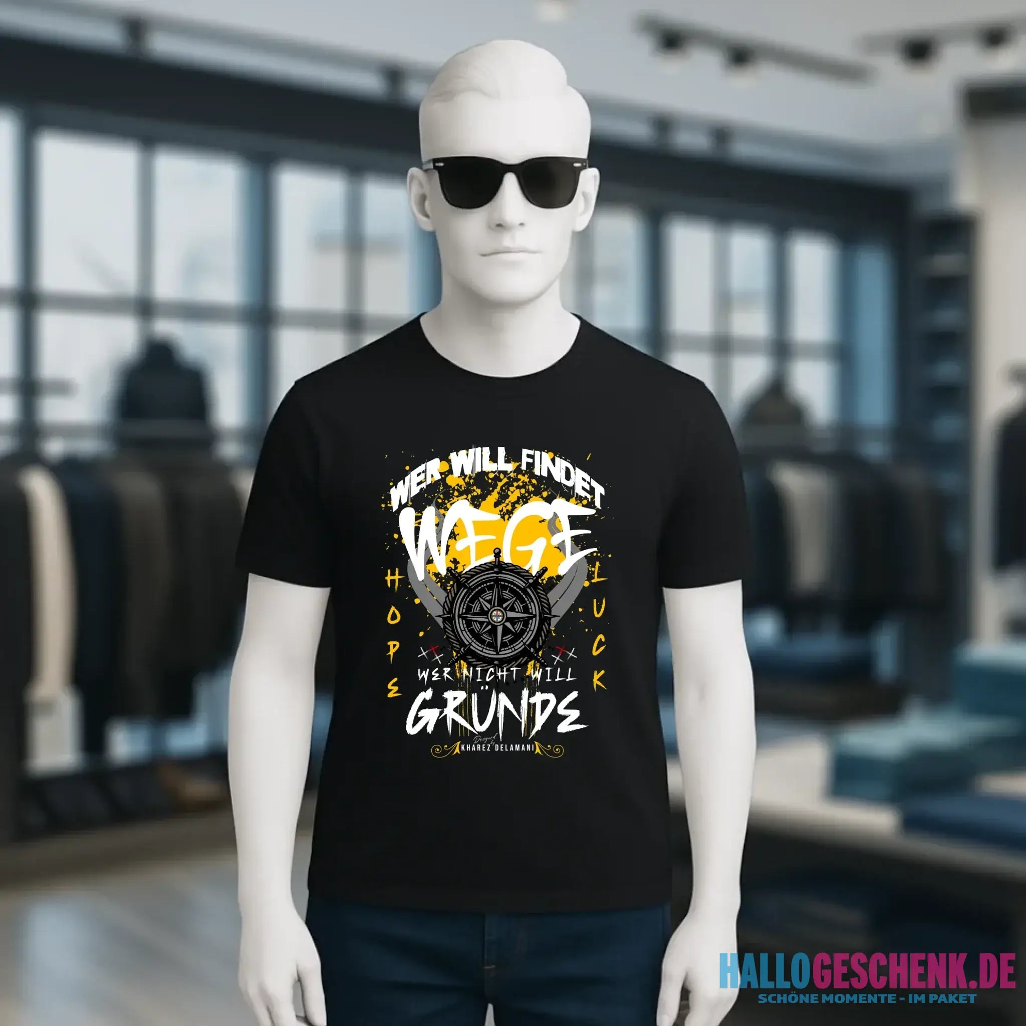 Wer will findet Wege • Unisex T-Shirt für Damen & Herren • Bio • personalisiert