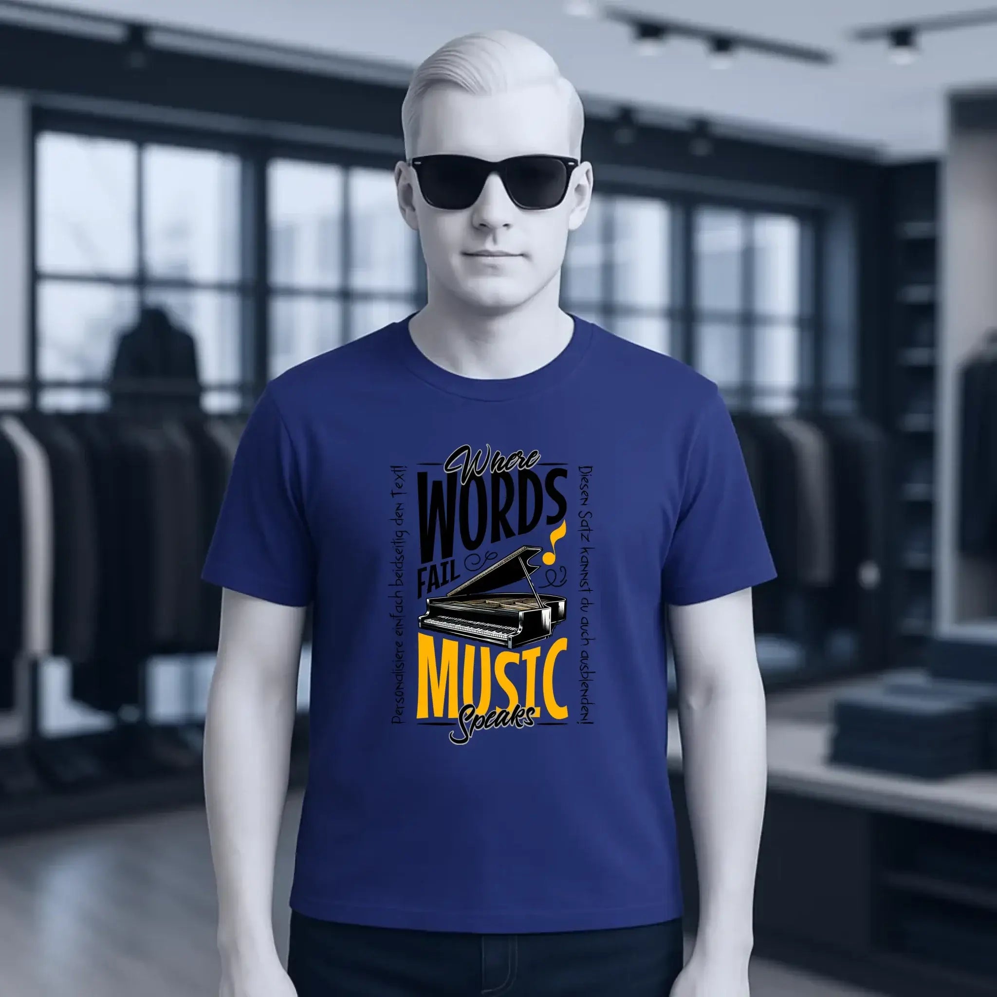 Where Word fail Music speaks • Musik • Unisex Premium T-Shirt XS-5XL aus Bio-Baumwolle für Damen & Herren • Exklusivdesign • personalisiert