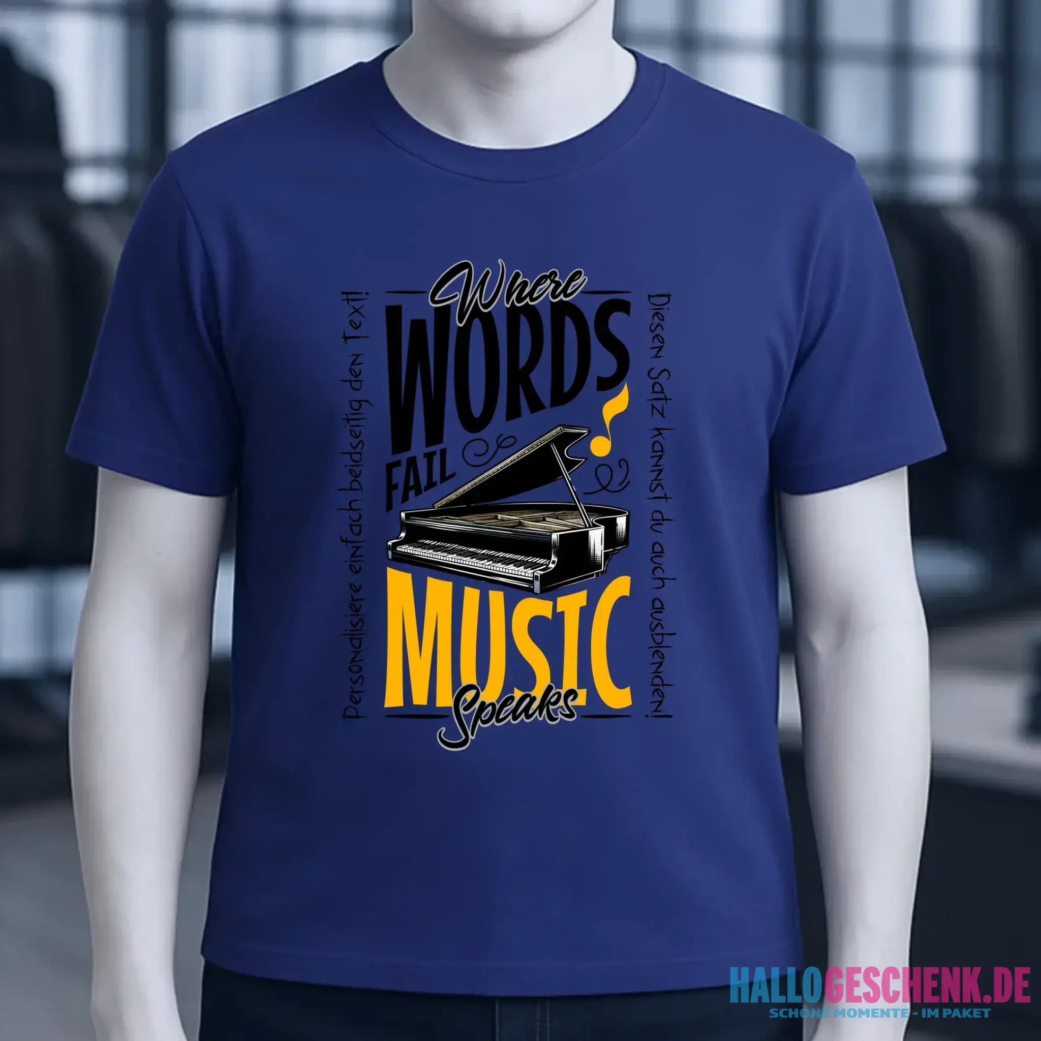 Where Word fail Music speaks • Musik • Unisex Premium T-Shirt XS-5XL aus Bio-Baumwolle für Damen & Herren • Exklusivdesign • personalisiert