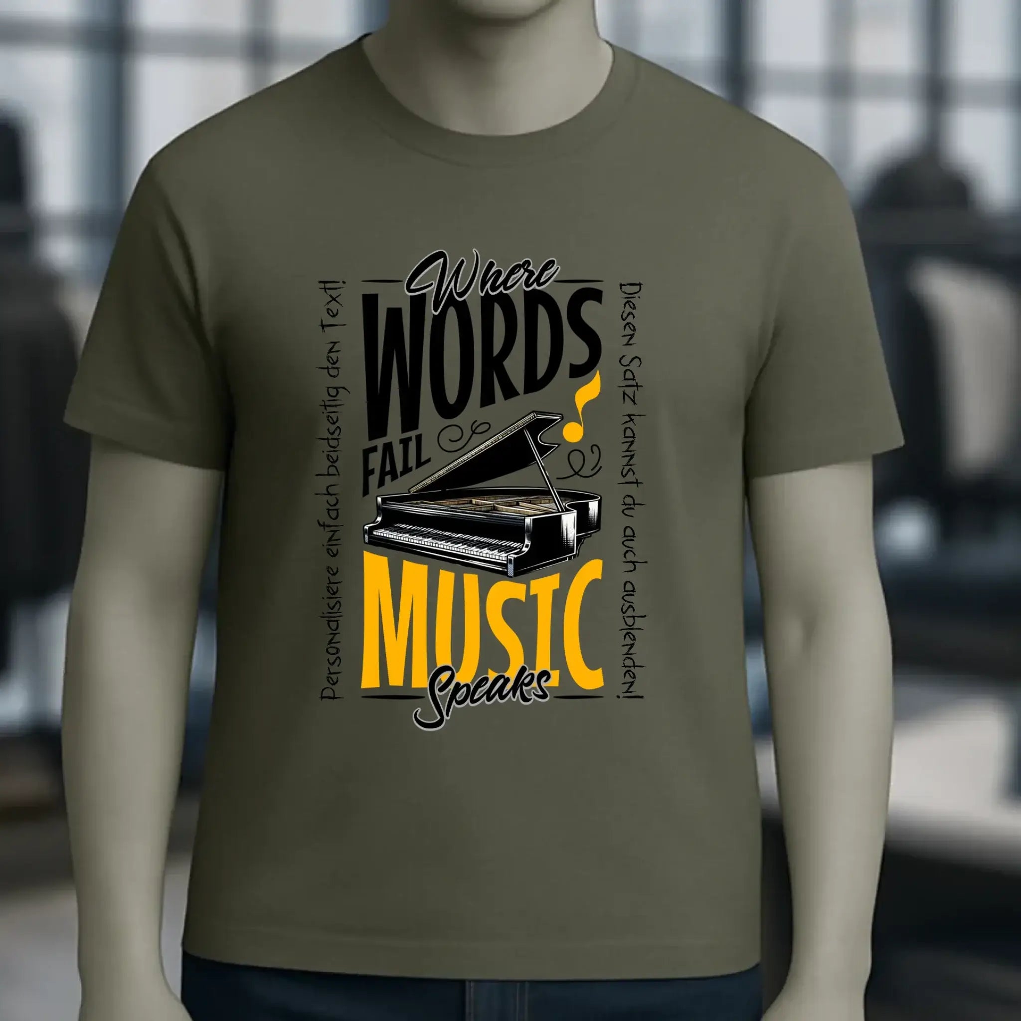 Where Word fail Music speaks • Musik • Unisex Premium T-Shirt XS-5XL aus Bio-Baumwolle für Damen & Herren • Exklusivdesign • personalisiert