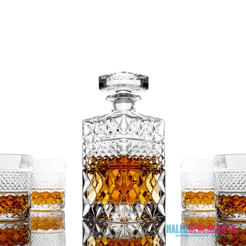 Whiskey Decanter With Glasses & Chilling Stones Gift Set