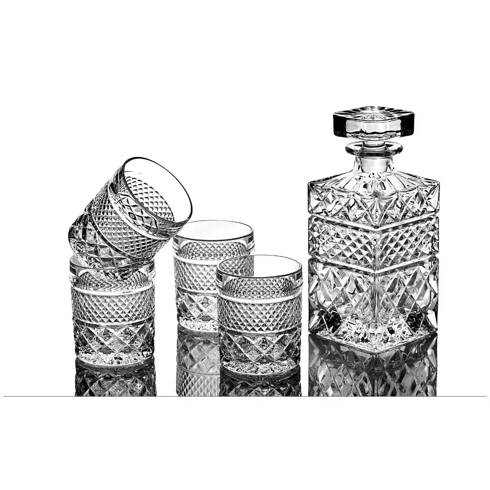 Whiskey Decanter With Glasses & Chilling Stones Gift Set