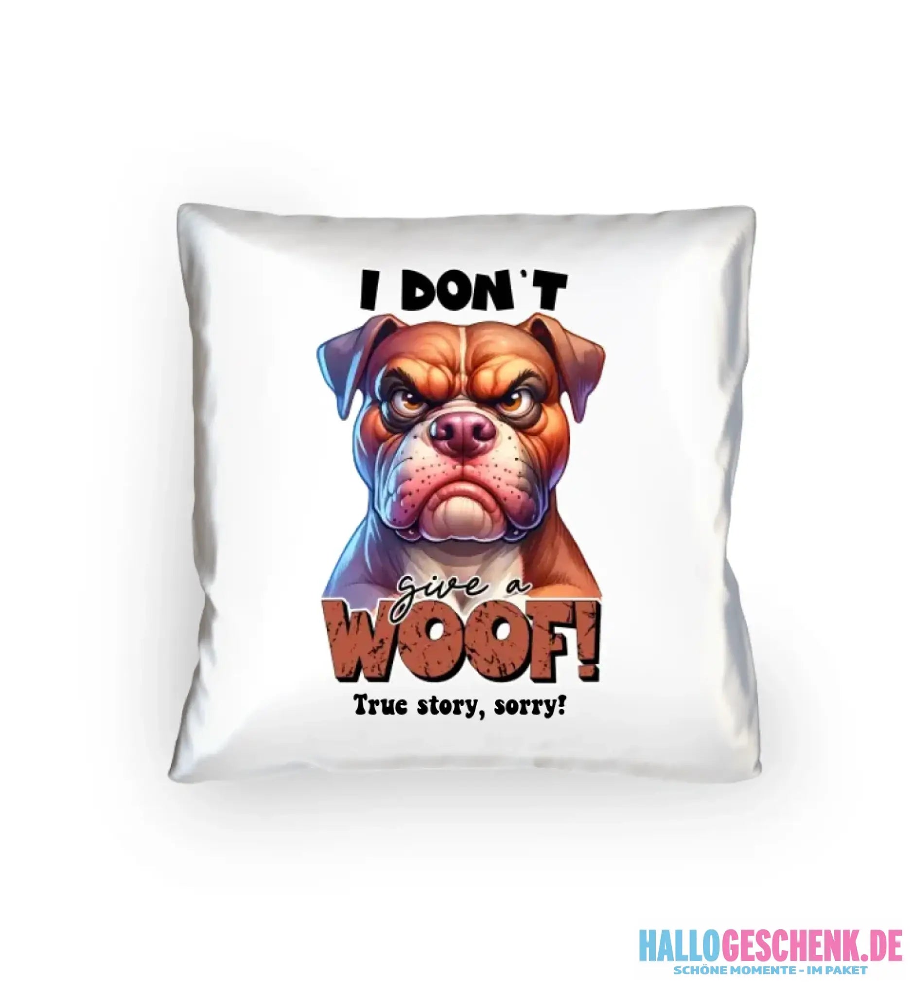 Woof! • Hund • Kissen 40x40 cm • Exklusivdesign • personalisiert