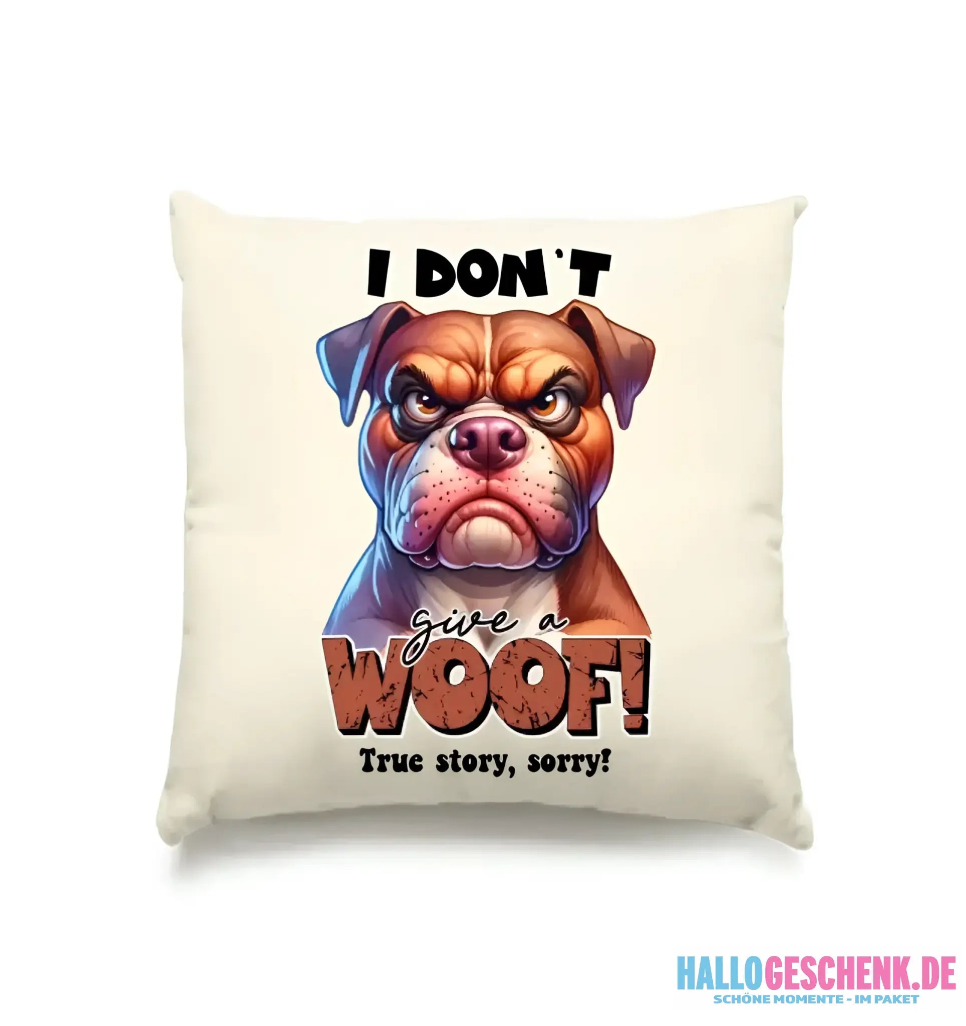 Woof! • Hund • Kissen 40x40 cm • Exklusivdesign • personalisiert