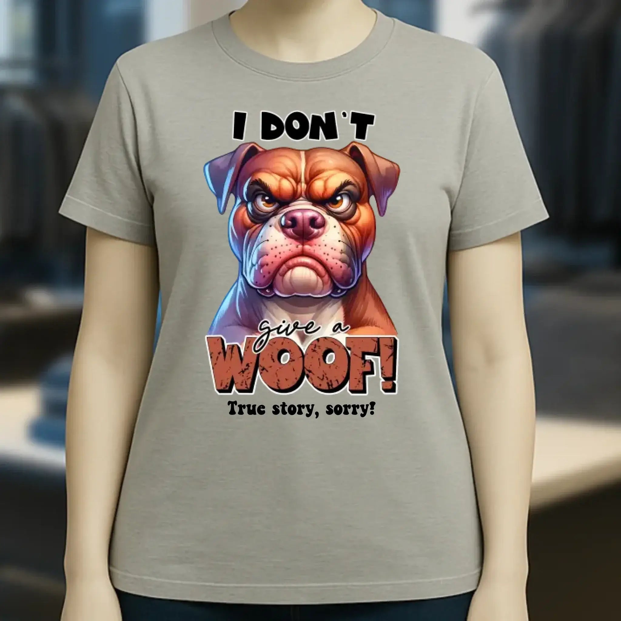 Woof! • Hund • Ladies Premium T-Shirt XS-2XL aus Bio-Baumwolle für Damen • Exklusivdesign • personalisiert
