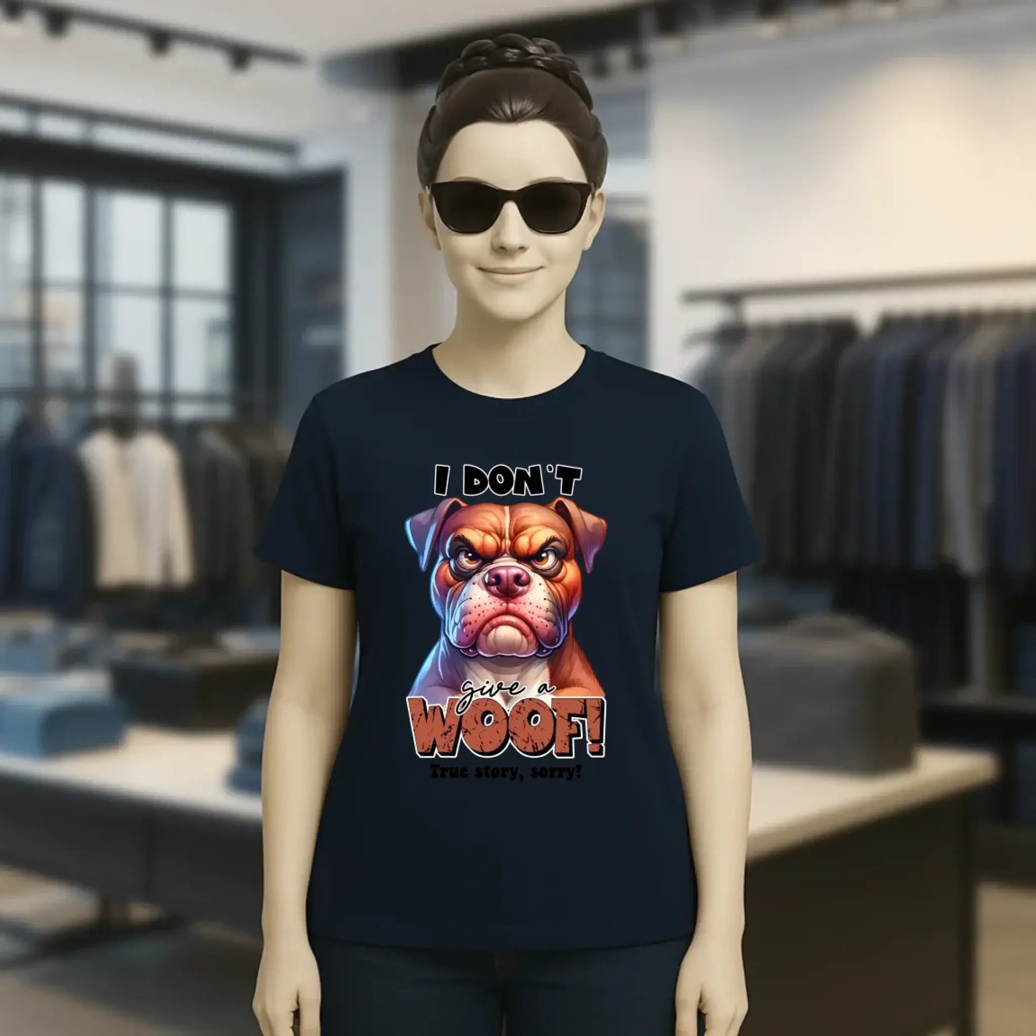 Woof! • Hund • Ladies Premium T-Shirt XS-2XL aus Bio-Baumwolle für Damen • Exklusivdesign • personalisiert