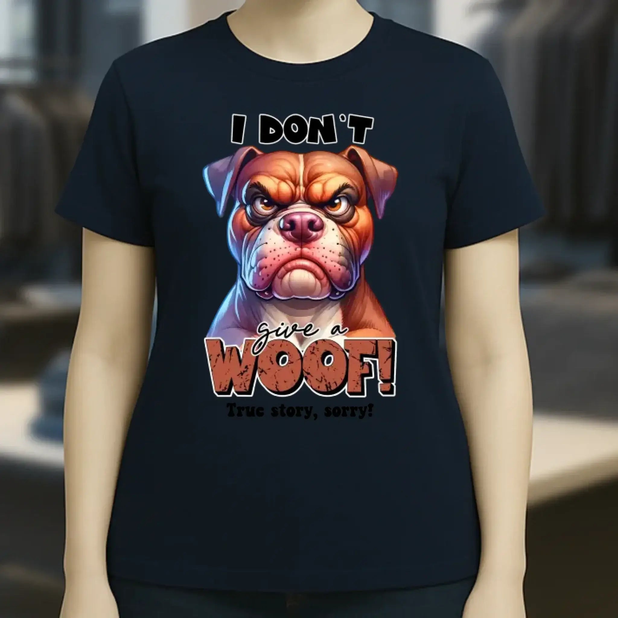 Woof! • Hund • Ladies Premium T-Shirt XS-2XL aus Bio-Baumwolle für Damen • Exklusivdesign • personalisiert