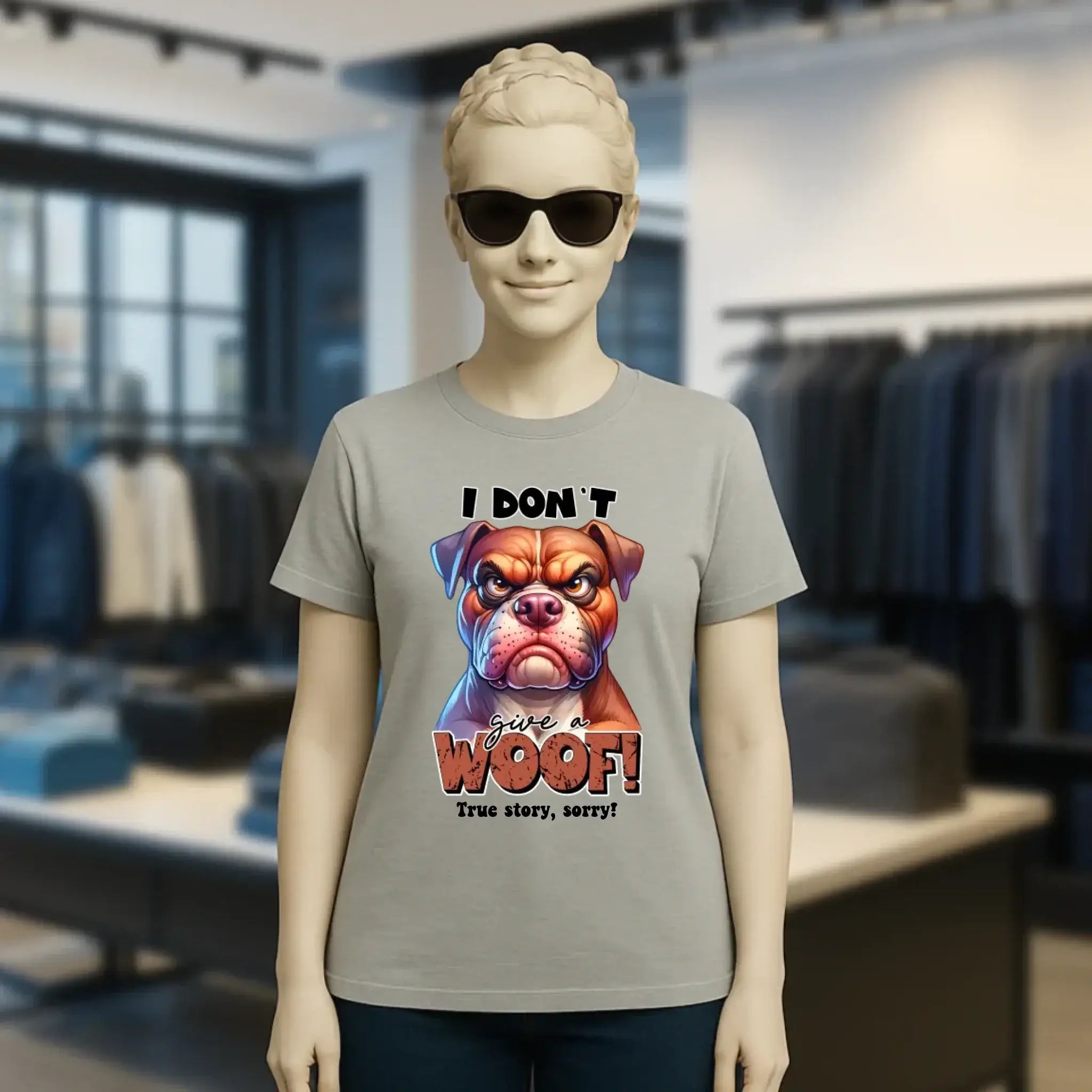 Woof! • Hund • Ladies Premium T-Shirt XS-2XL aus Bio-Baumwolle für Damen • Exklusivdesign • personalisiert