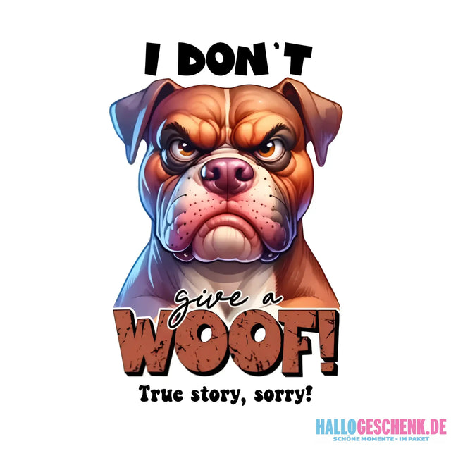 Woof! • Hund • STICKER 20x20 cm (Aufkleber) • personalisiert - White / OneSize / ausgestanzter Sticker 20x20 cm