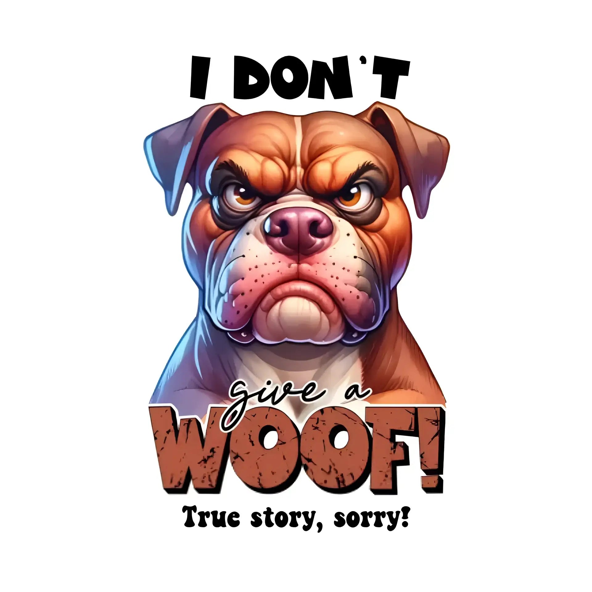 Woof! • Hund • STICKER 20x20 cm (Aufkleber) • personalisiert - White / OneSize / ausgestanzter Sticker 20x20 cm