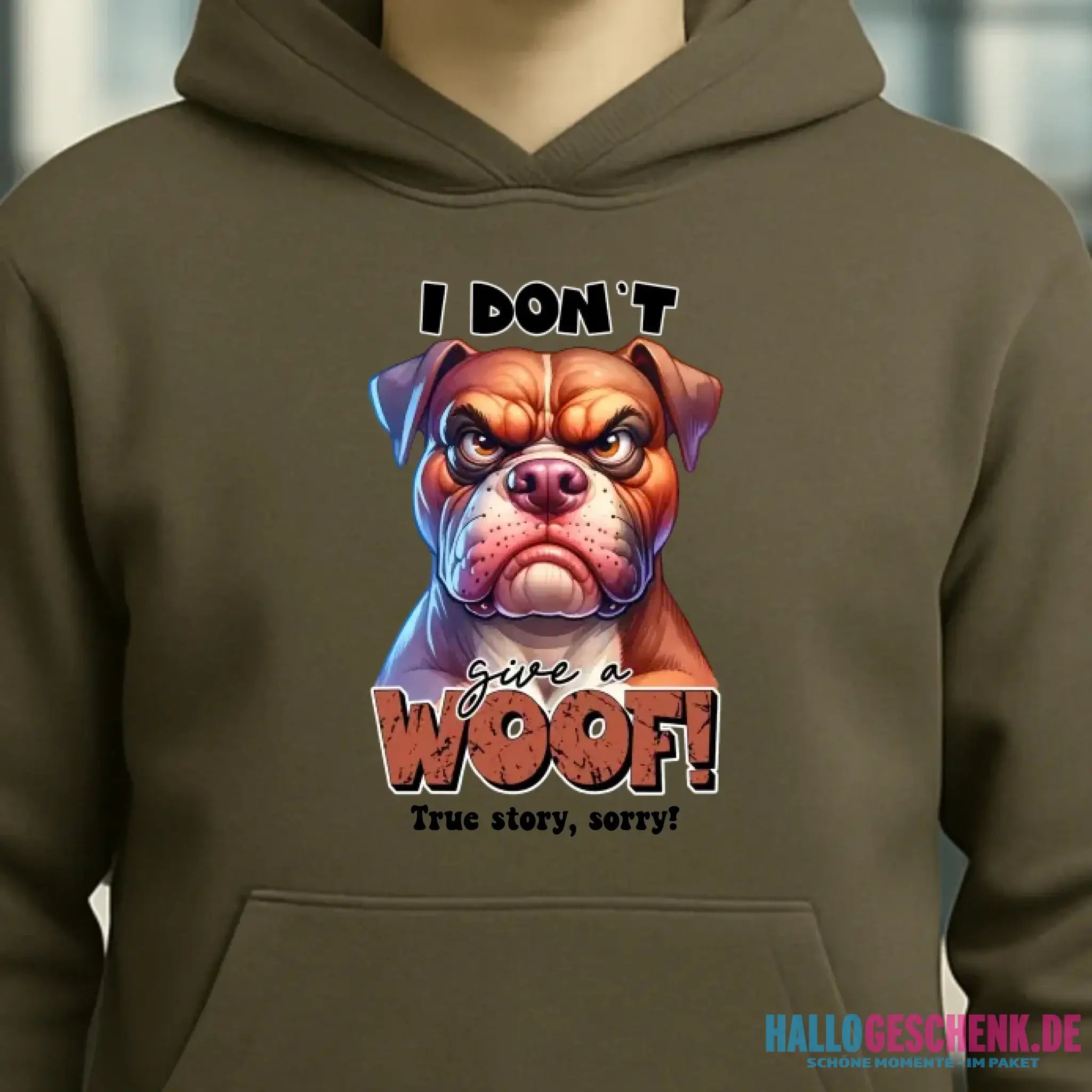 Woof! • Hund • Unisex Premium Hoodie XS-5XL aus Bio-Baumwolle für Damen & Herren • Exklusivdesign • personalisiert