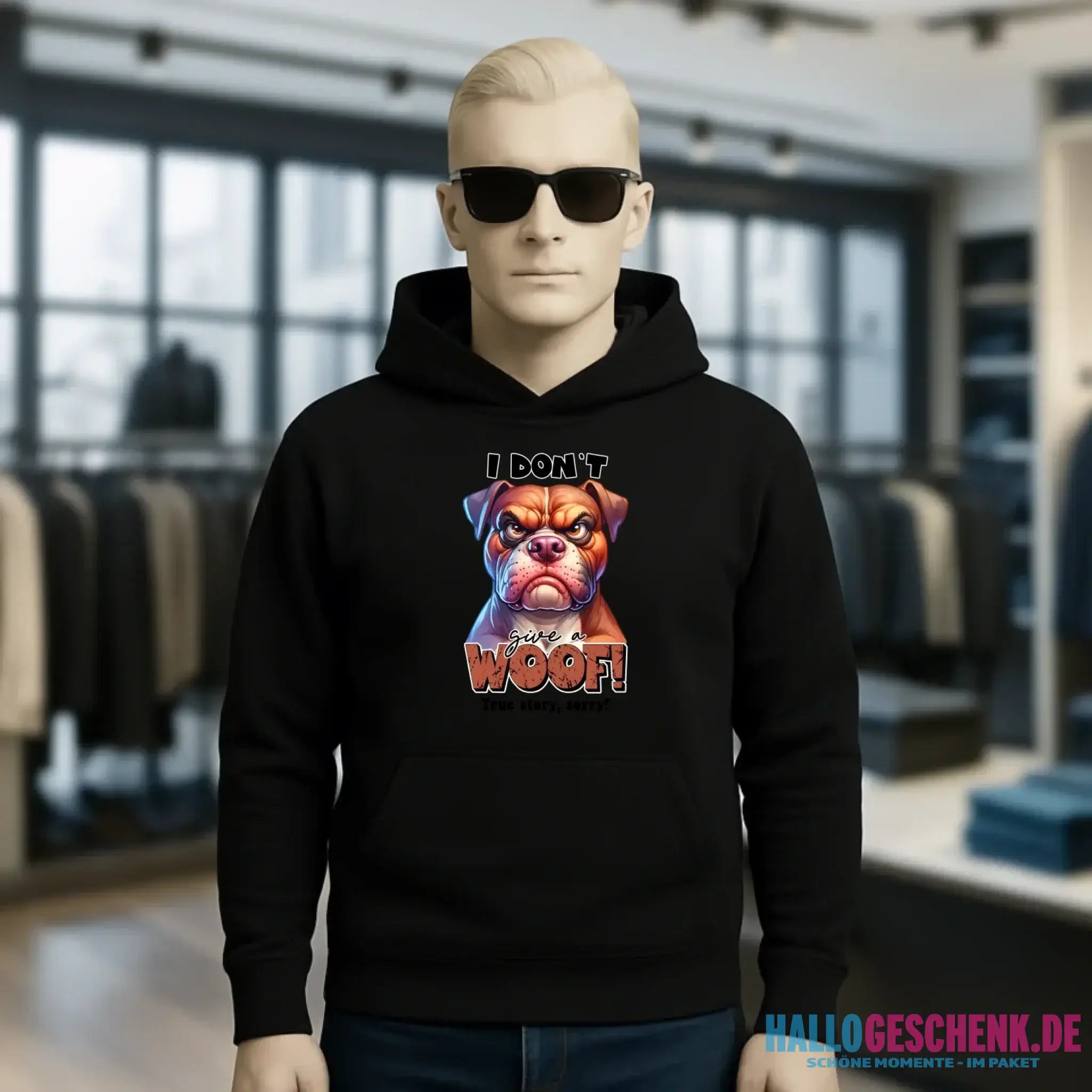 Woof! • Hund • Unisex Premium Hoodie XS-5XL aus Bio-Baumwolle für Damen & Herren • Exklusivdesign • personalisiert