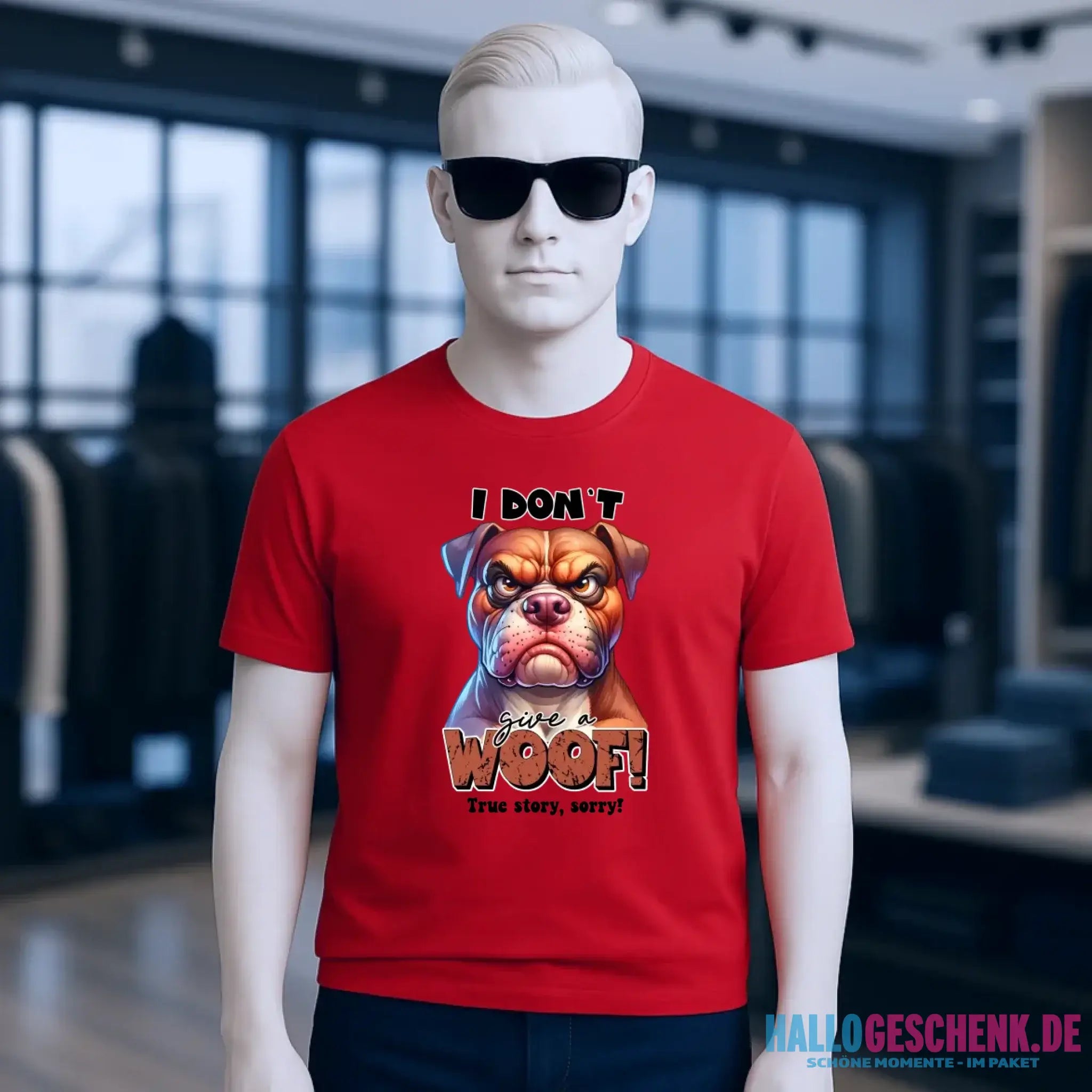 Woof! • Hund • Unisex Premium T-Shirt XS-5XL aus Bio-Baumwolle für Damen & Herren • Exklusivdesign • personalisiert