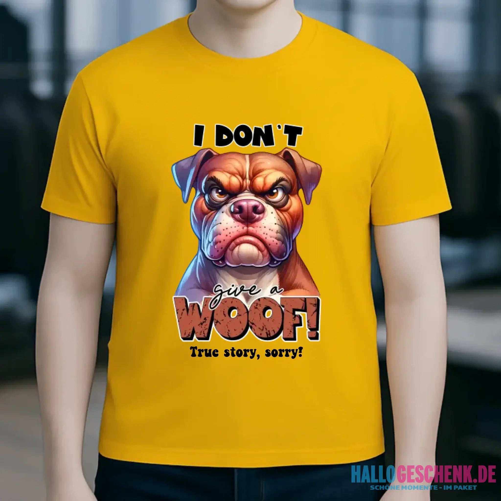 Woof! • Hund • Unisex Premium T-Shirt XS-5XL aus Bio-Baumwolle für Damen & Herren • Exklusivdesign • personalisiert