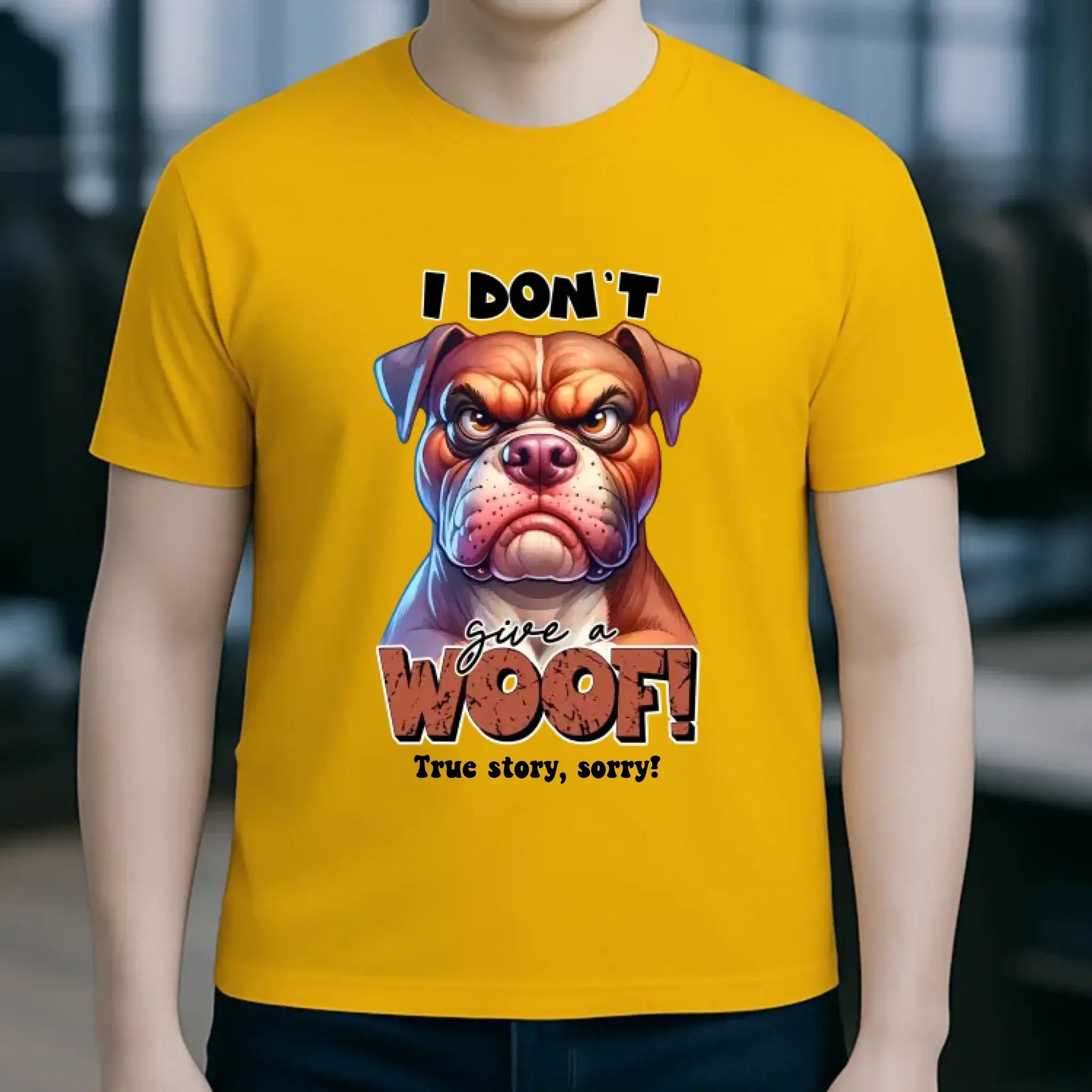 Woof! • Hund • Unisex Premium T-Shirt XS-5XL aus Bio-Baumwolle für Damen & Herren • Exklusivdesign • personalisiert