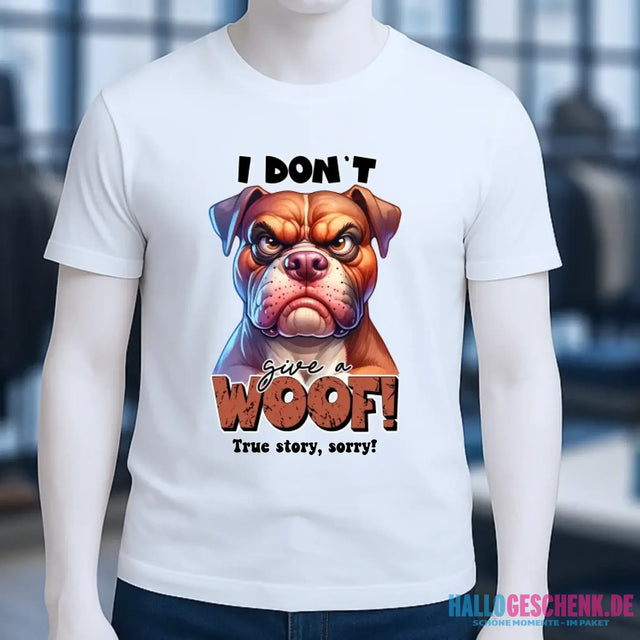 Woof! • Hund • Unisex Premium T-Shirt XS-5XL aus Bio-Baumwolle für Damen & Herren • Exklusivdesign • personalisiert