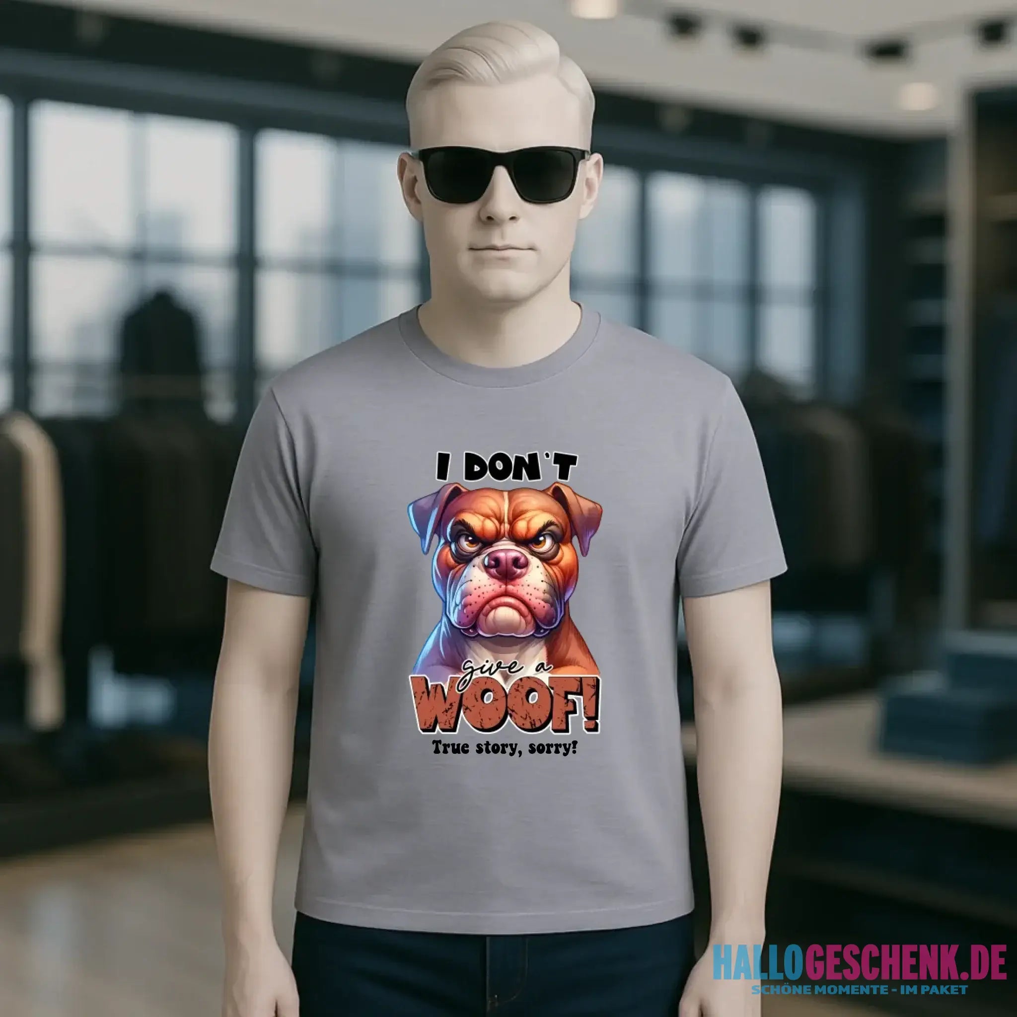 Woof! • Hund • Unisex Premium T-Shirt XS-5XL aus Bio-Baumwolle für Damen & Herren • Exklusivdesign • personalisiert
