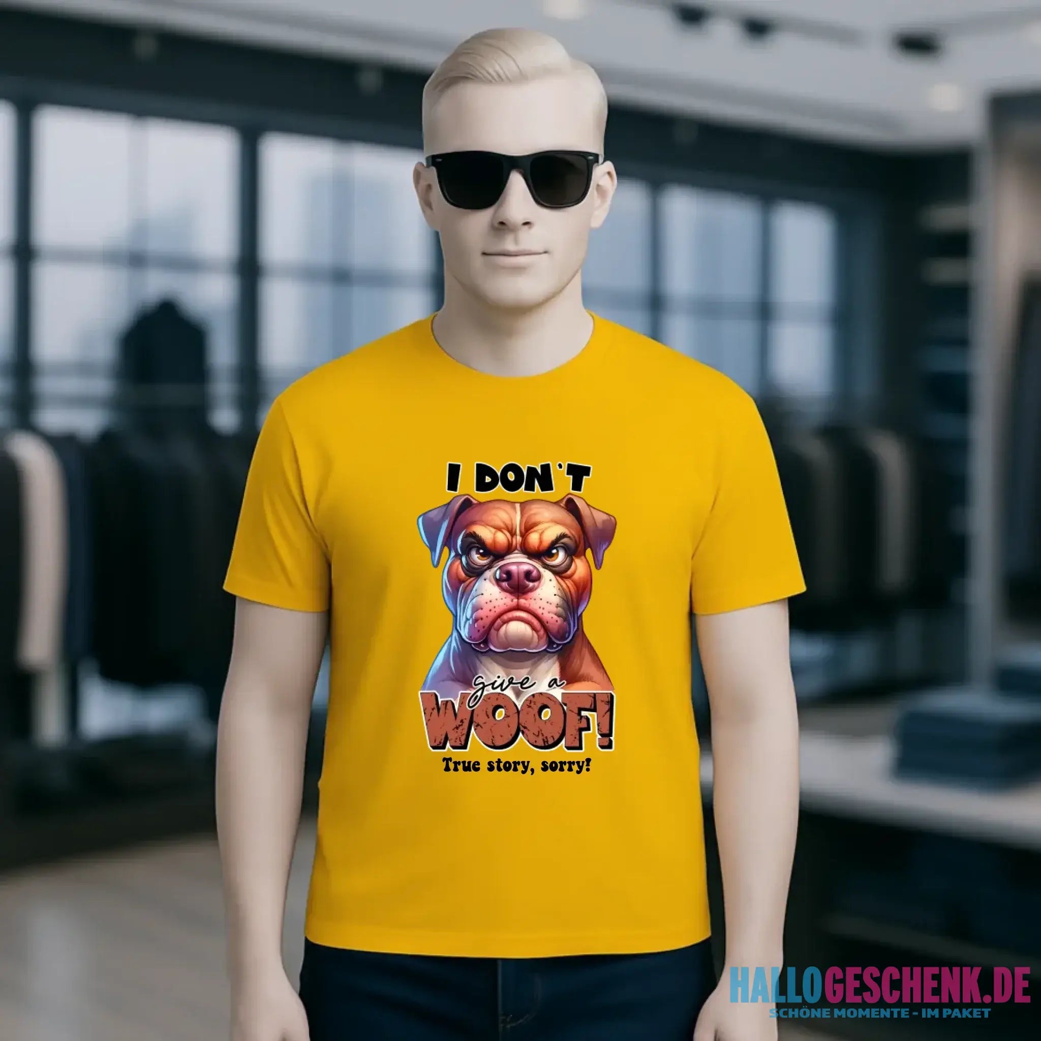 Woof! • Hund • Unisex Premium T-Shirt XS-5XL aus Bio-Baumwolle für Damen & Herren • Exklusivdesign • personalisiert