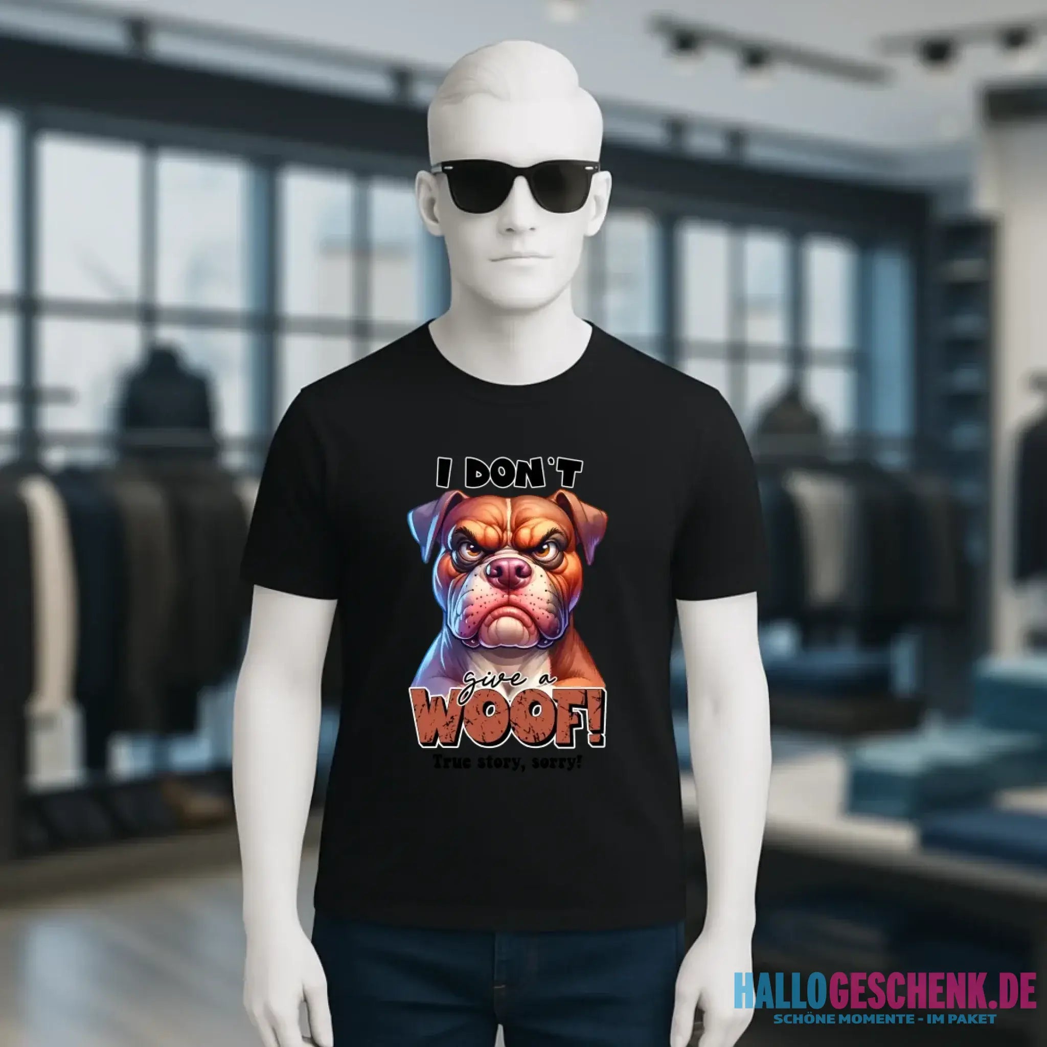 Woof! • Hund • Unisex Premium T-Shirt XS-5XL aus Bio-Baumwolle für Damen & Herren • Exklusivdesign • personalisiert