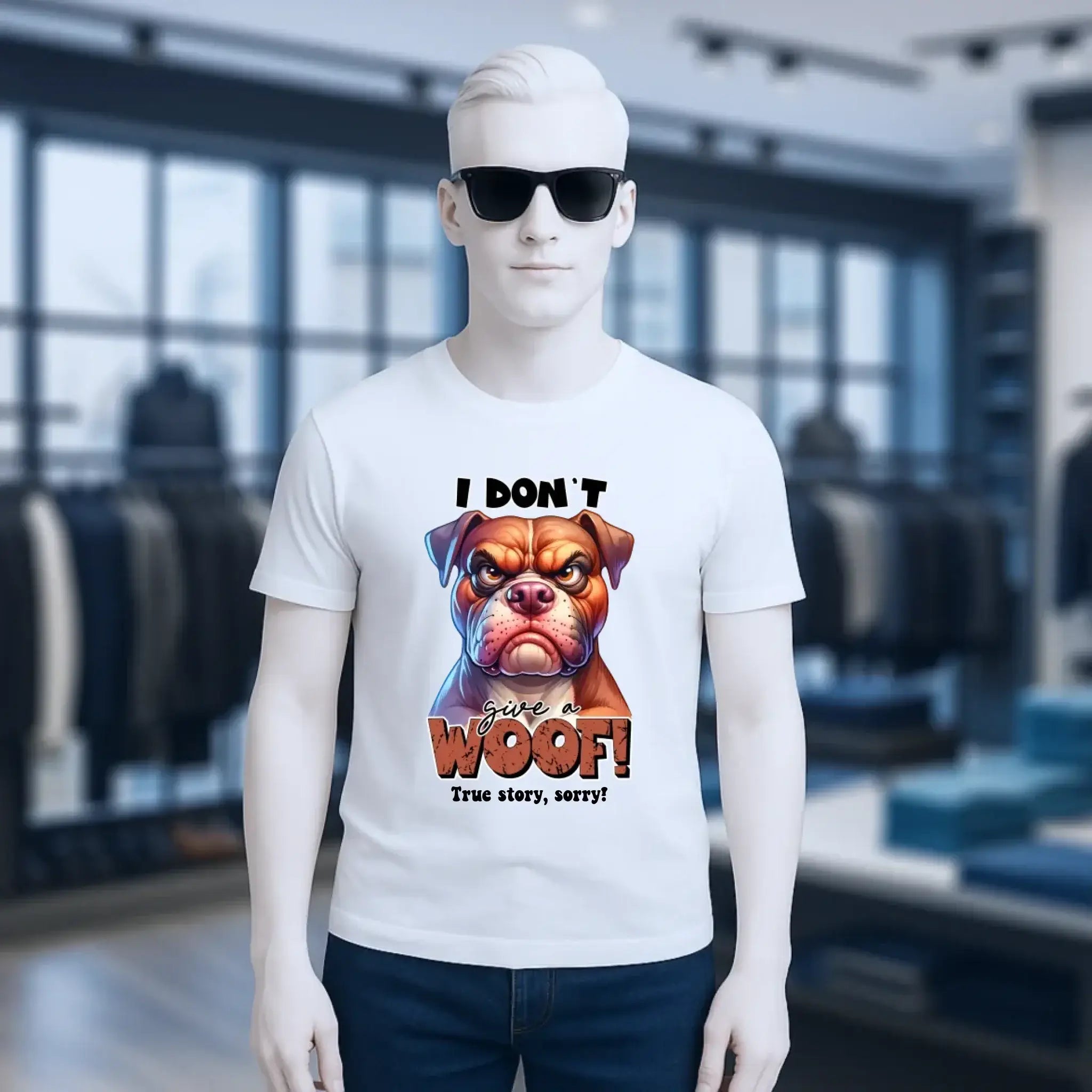 Woof! • Hund • Unisex Premium T-Shirt XS-5XL aus Bio-Baumwolle für Damen & Herren • Exklusivdesign • personalisiert