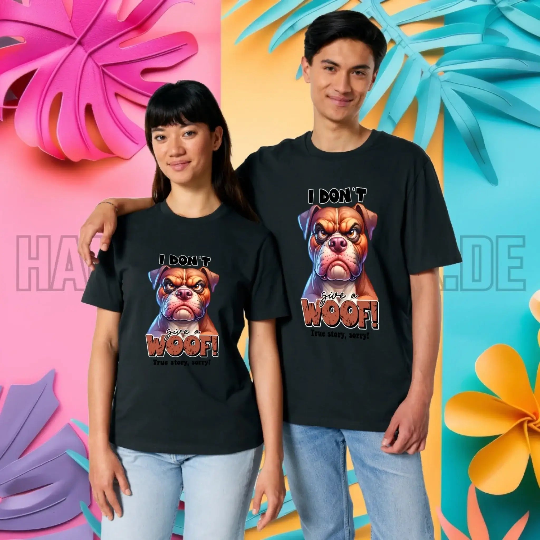 Woof! • Hund • Unisex Premium T-Shirt XS-5XL aus Bio-Baumwolle für Damen & Herren • Exklusivdesign • personalisiert