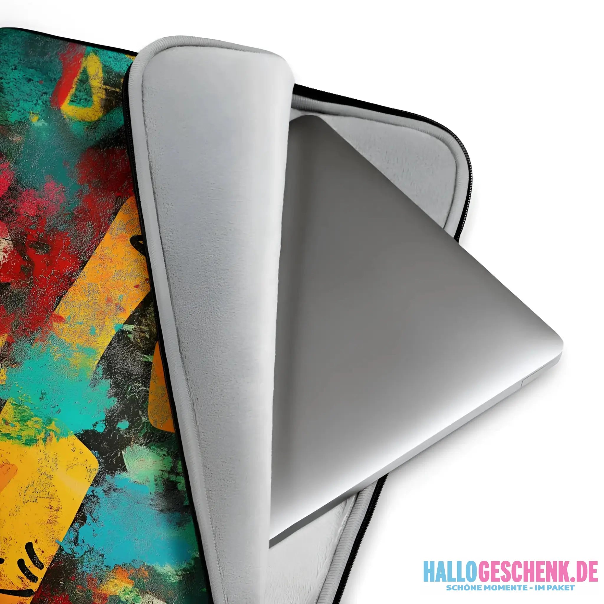 Wunderschöne Laptop-Tasche mit Kunstdruck im Graffiti-Style ’Urban Vibes’ • Laptop-Sleeve - Laptop-Tasche