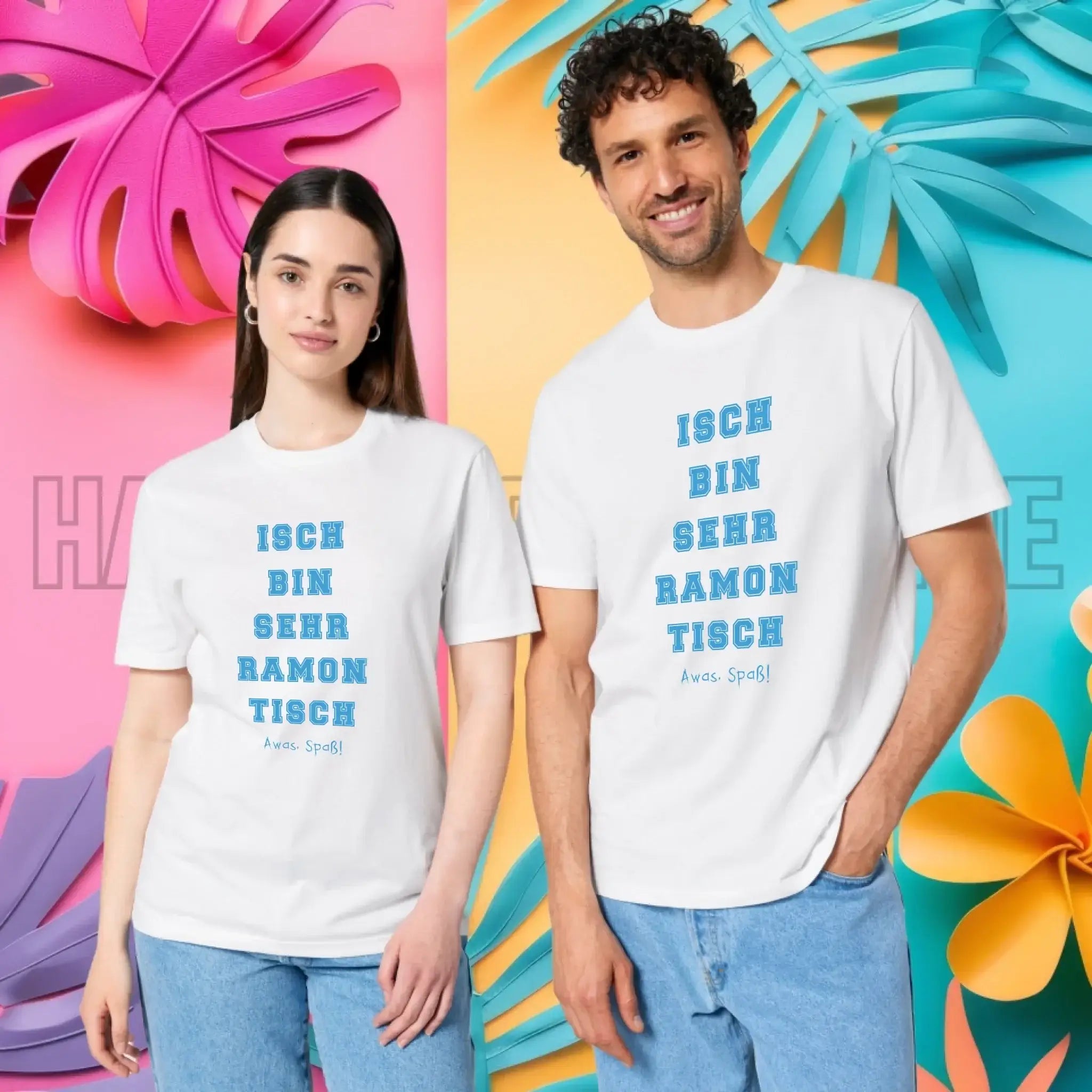 Wunschtext 2-teilig • Unisex Premium T-Shirt XS-5XL aus Bio-Baumwolle für Damen & Herren • Exklusivdesign • personalisiert