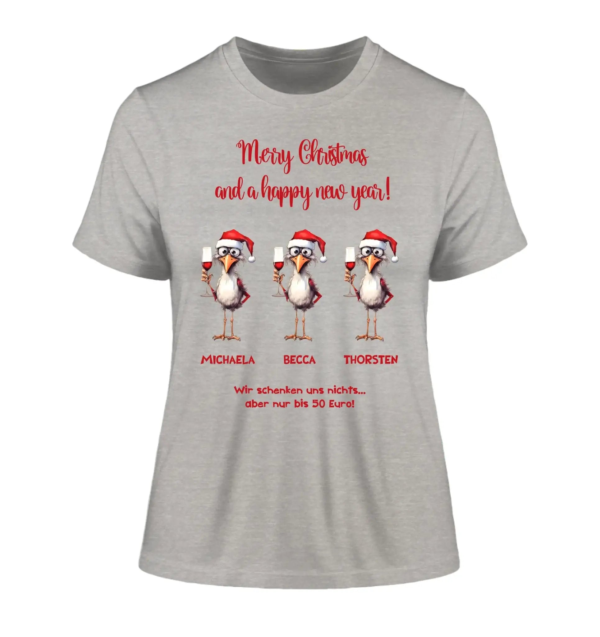 X-Mas Drink Ducks mit Wunschtext • 1-3 Enten verfügbar (personalisierbare Motive) • Weihnachtsente - Damen T-Shirt