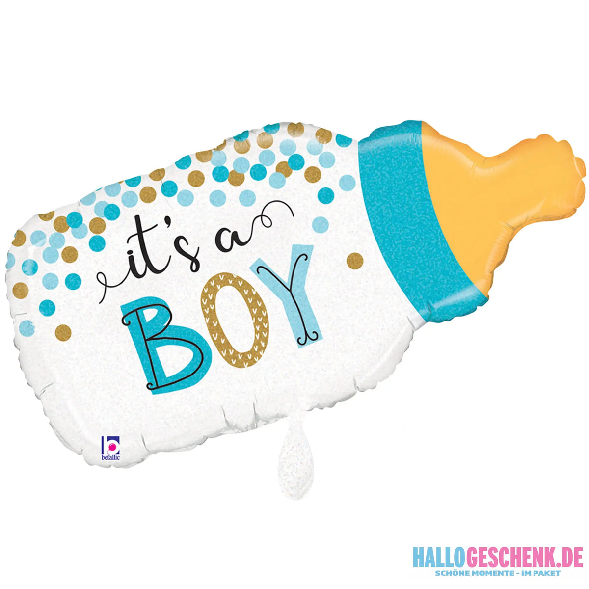 XXL Balloon: Baby Bottle Boy Baby Shower (Air/Helium)