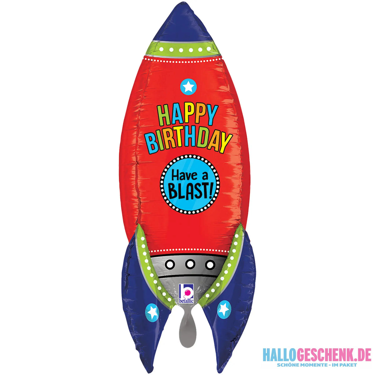 XXL Balloon: Rocket Birthday (Air/Helium)