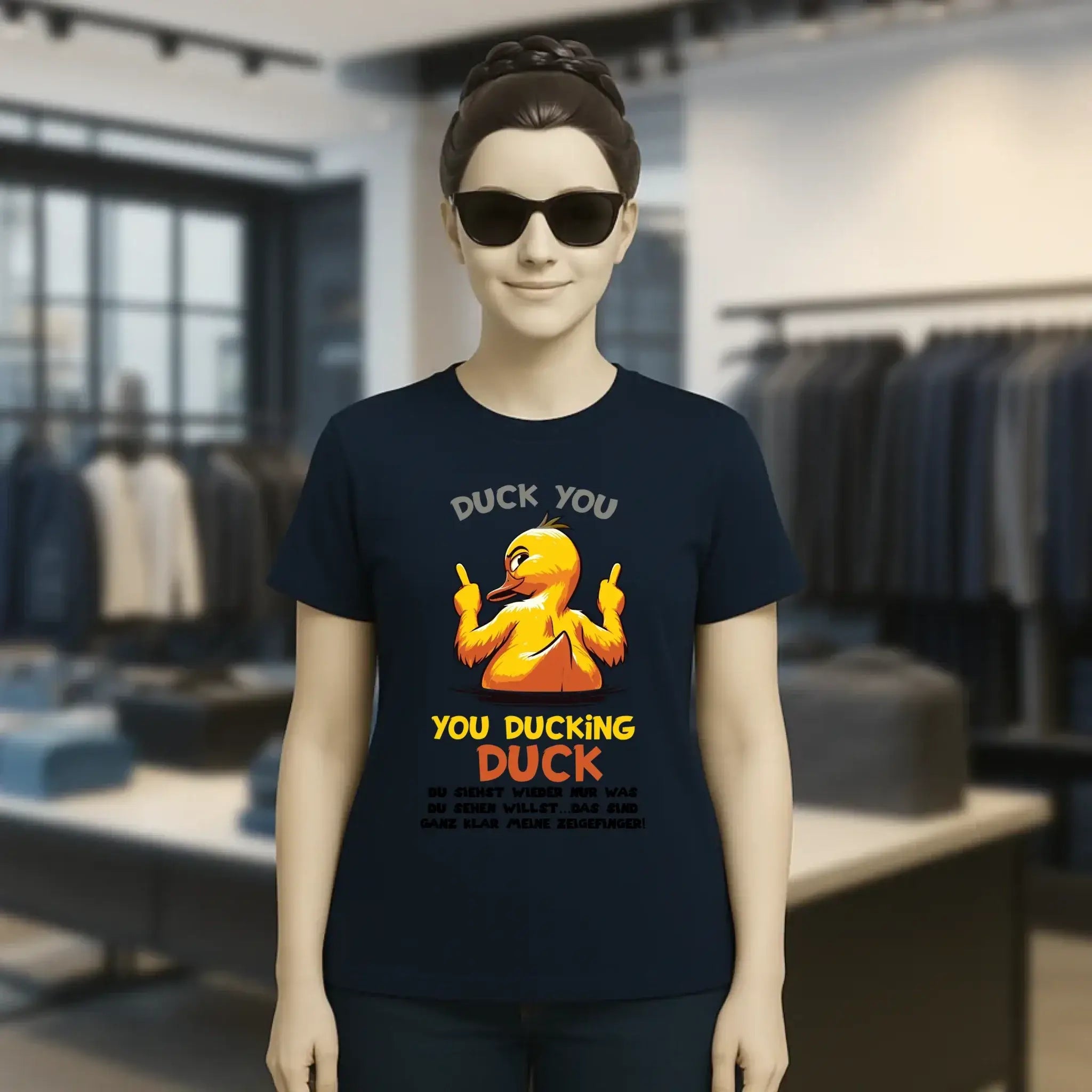You ducking Duck • ENTE • Ladies Premium T-Shirt XS-2XL aus Bio-Baumwolle für Damen • Exklusivdesign • personalisiert