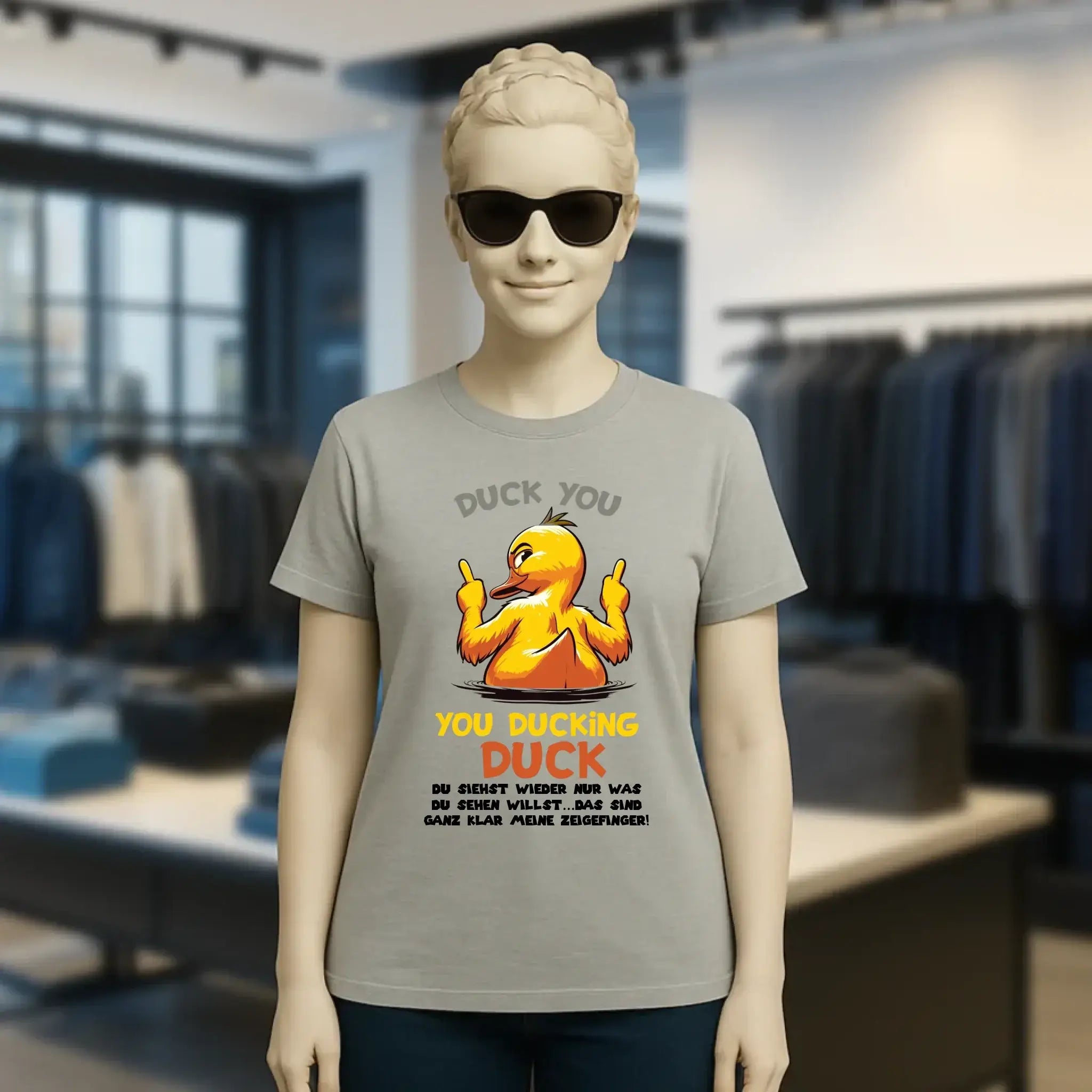 You ducking Duck • ENTE • Ladies Premium T-Shirt XS-2XL aus Bio-Baumwolle für Damen • Exklusivdesign • personalisiert