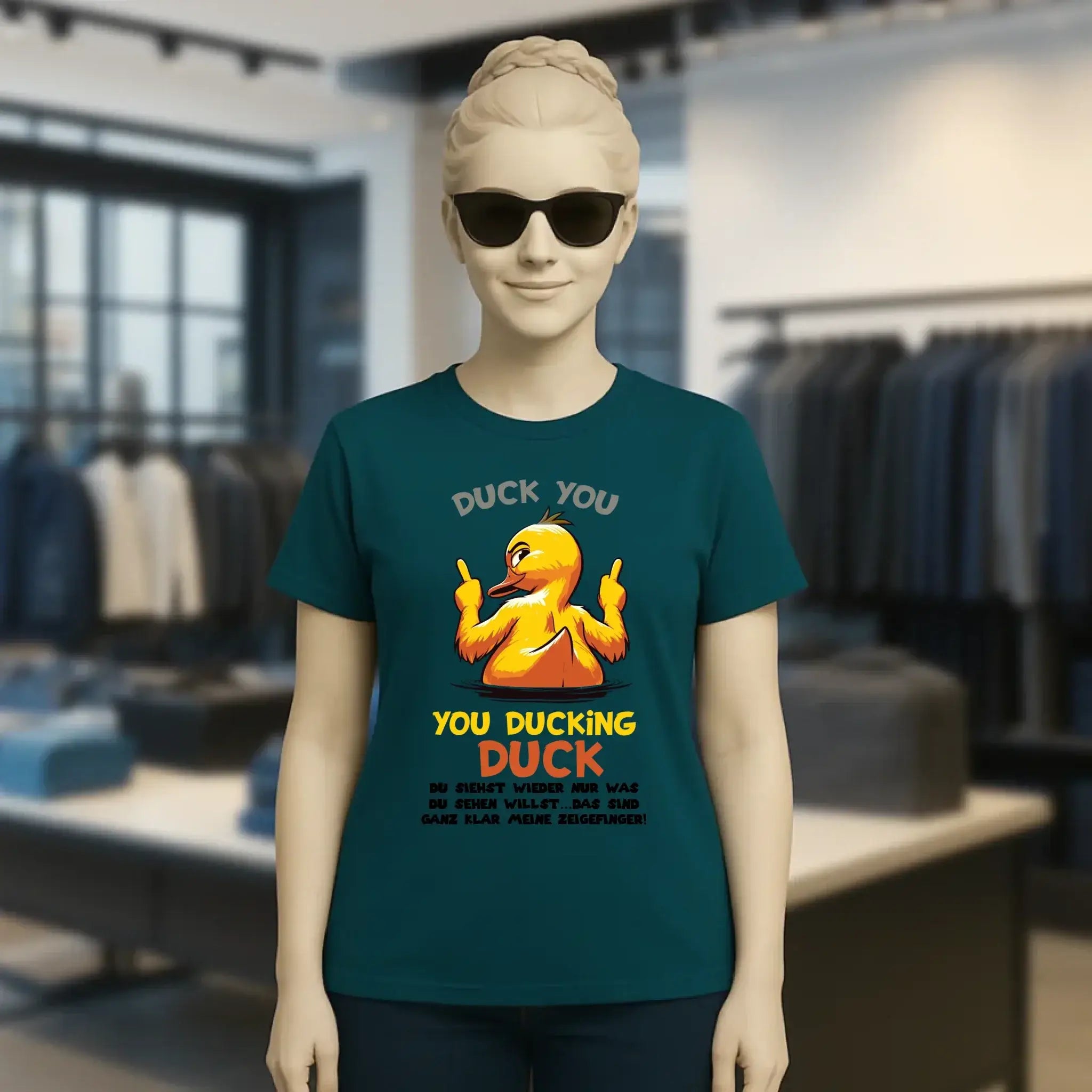 You ducking Duck • ENTE • Ladies Premium T-Shirt XS-2XL aus Bio-Baumwolle für Damen • Exklusivdesign • personalisiert