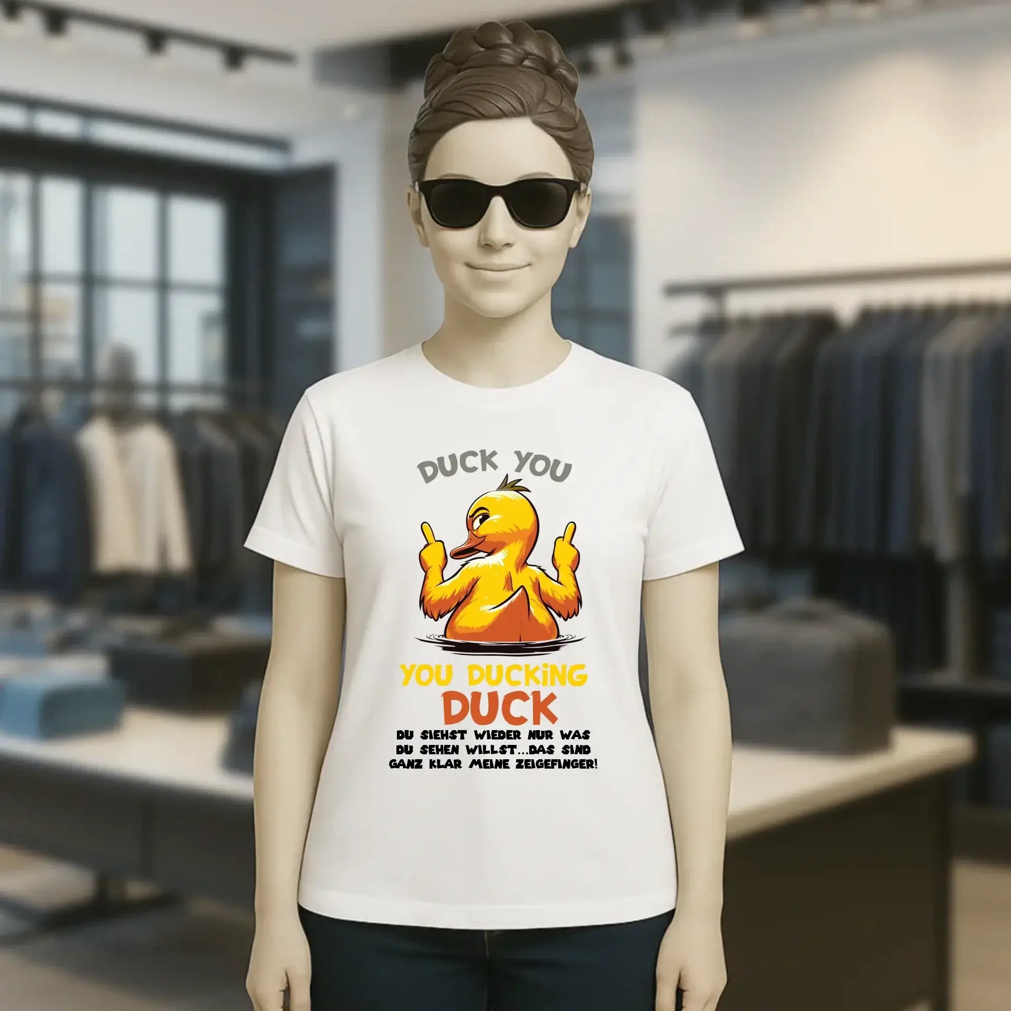 You ducking Duck • ENTE • Ladies Premium T-Shirt XS-2XL aus Bio-Baumwolle für Damen • Exklusivdesign • personalisiert